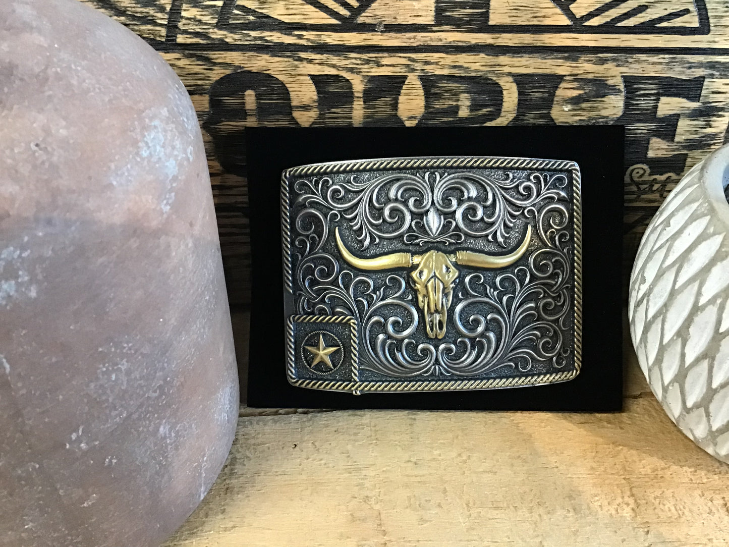 Attitude Lonestar Longhorn Attitude Buckle Belt Buckle mom dad grads Women's Montana Silversmiths