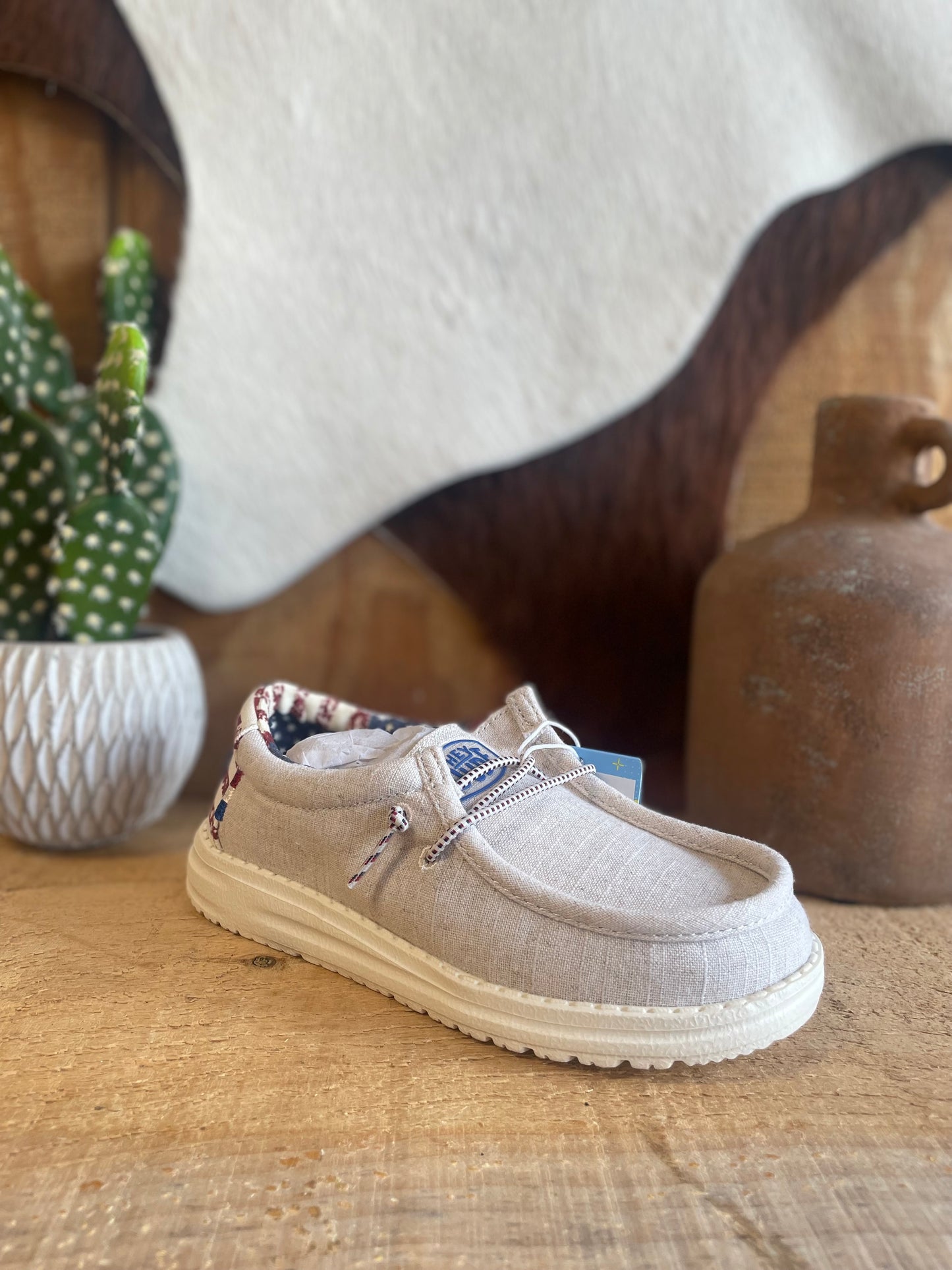 Wally Youth Off White Patriotic Hey Dude