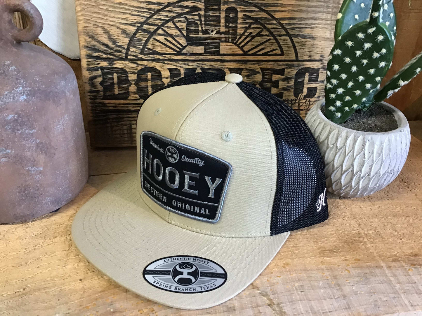 Hooey "Trip" Tan/Black Hat Cap Hooey