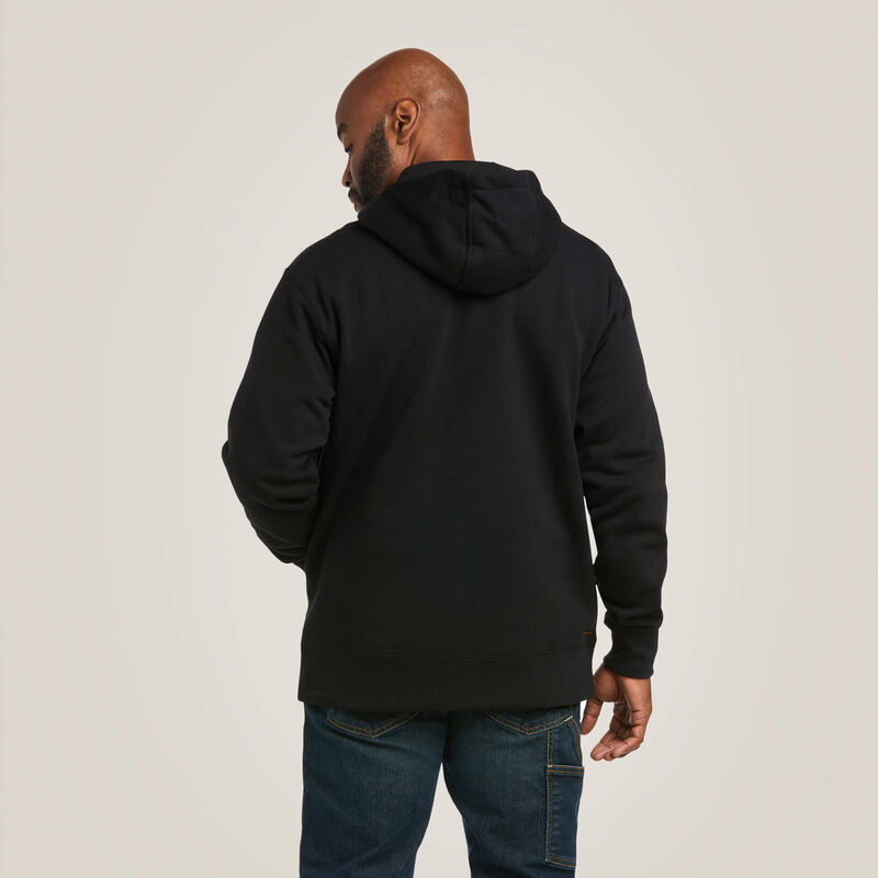 Rebar Workman 1/4 Zip Hoodie Black 10037725 Hoodie ariatmens Ariat
