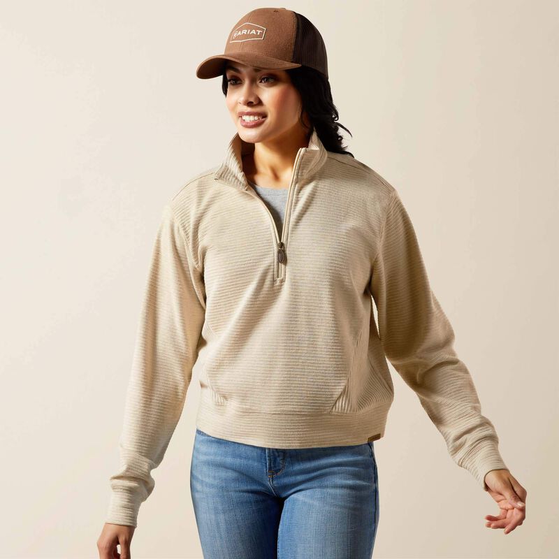 High Noon 1/2 Zip Pullover OATMEAL HEATHER 10065868 Sweatshirt Ariat