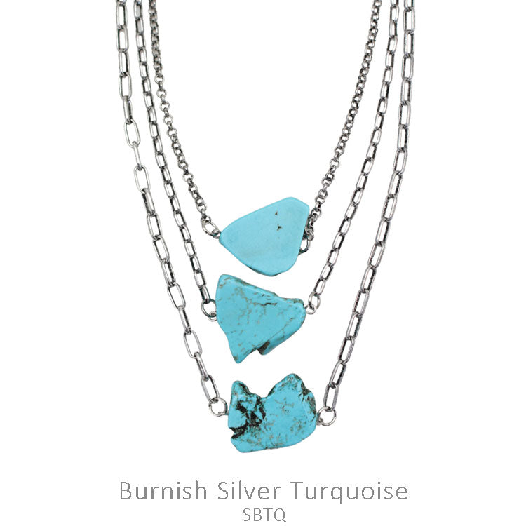 Western Layer Turquoise Stone Necklace NECKLACE Women's Sammi Trading