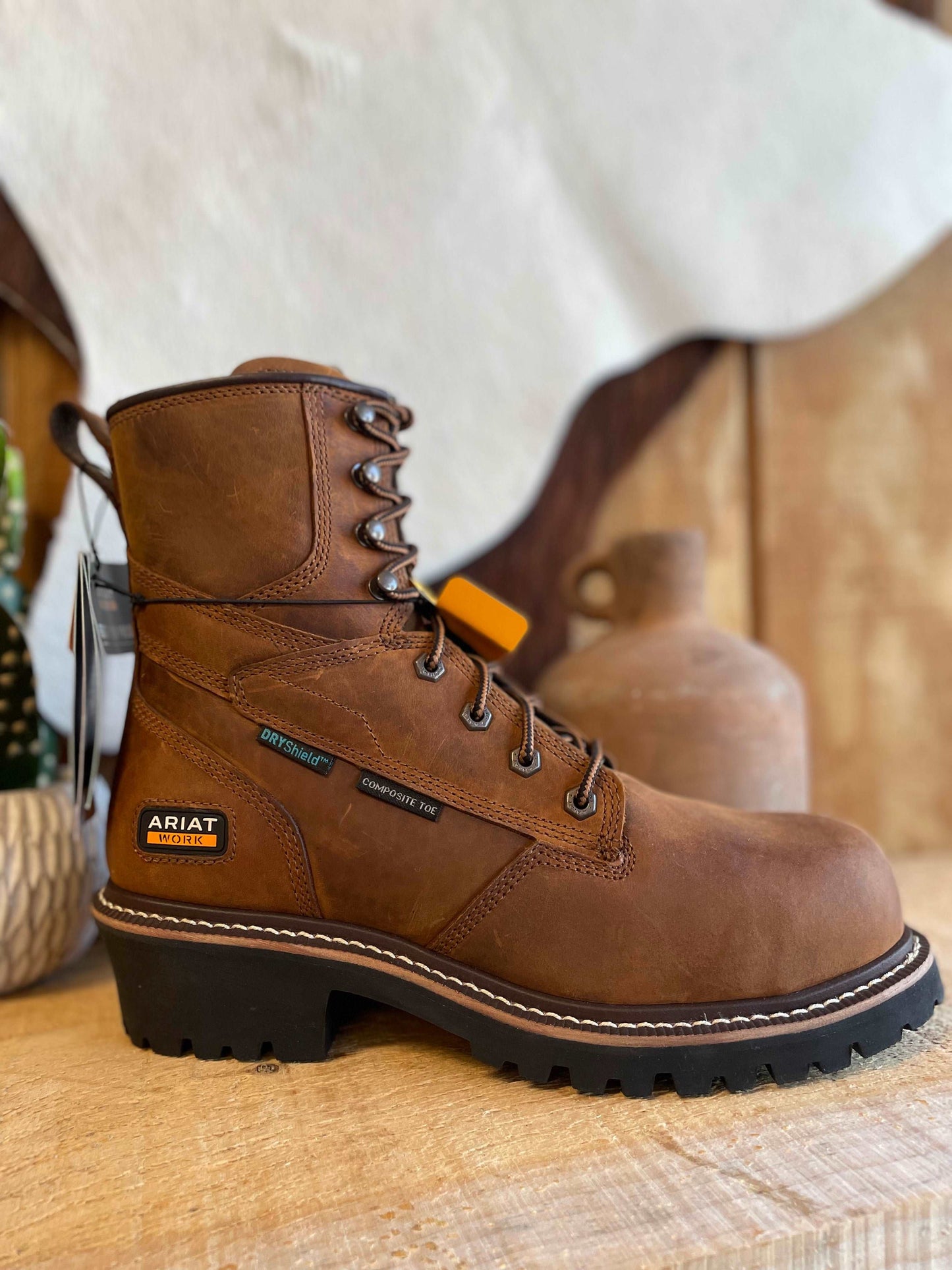 Ariat MNS Logger Shock Shield Waterproof Composite Toe Work Boot boots ariatfootwear Ariat