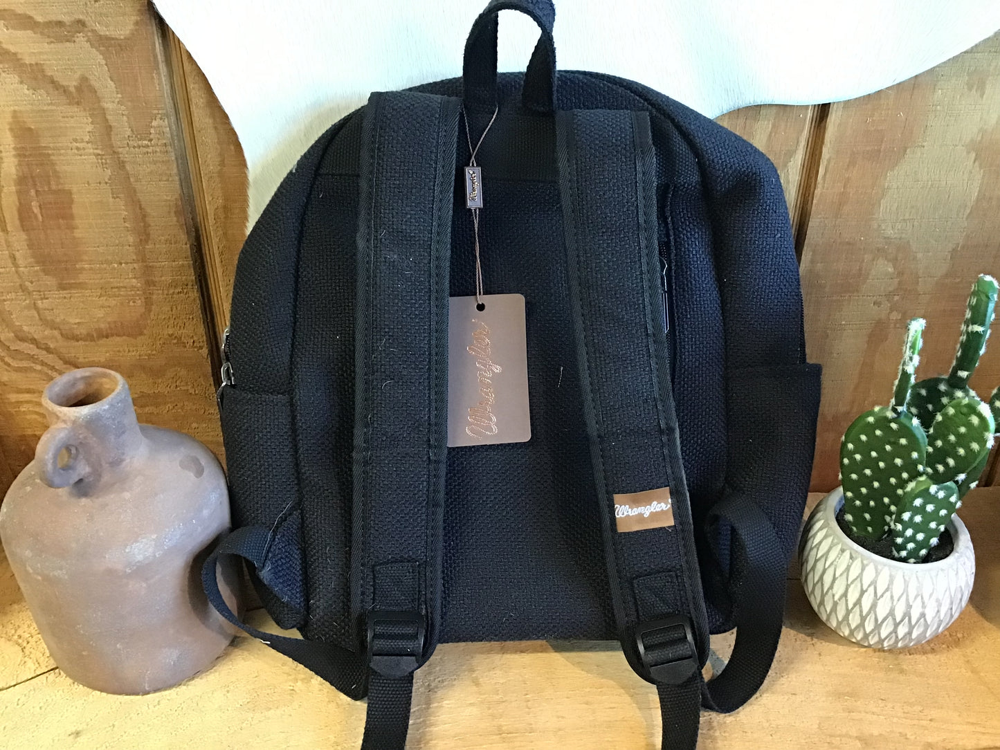 Wrangler Southwestern Knitted Backpack Black Backpack Women's Wrangler