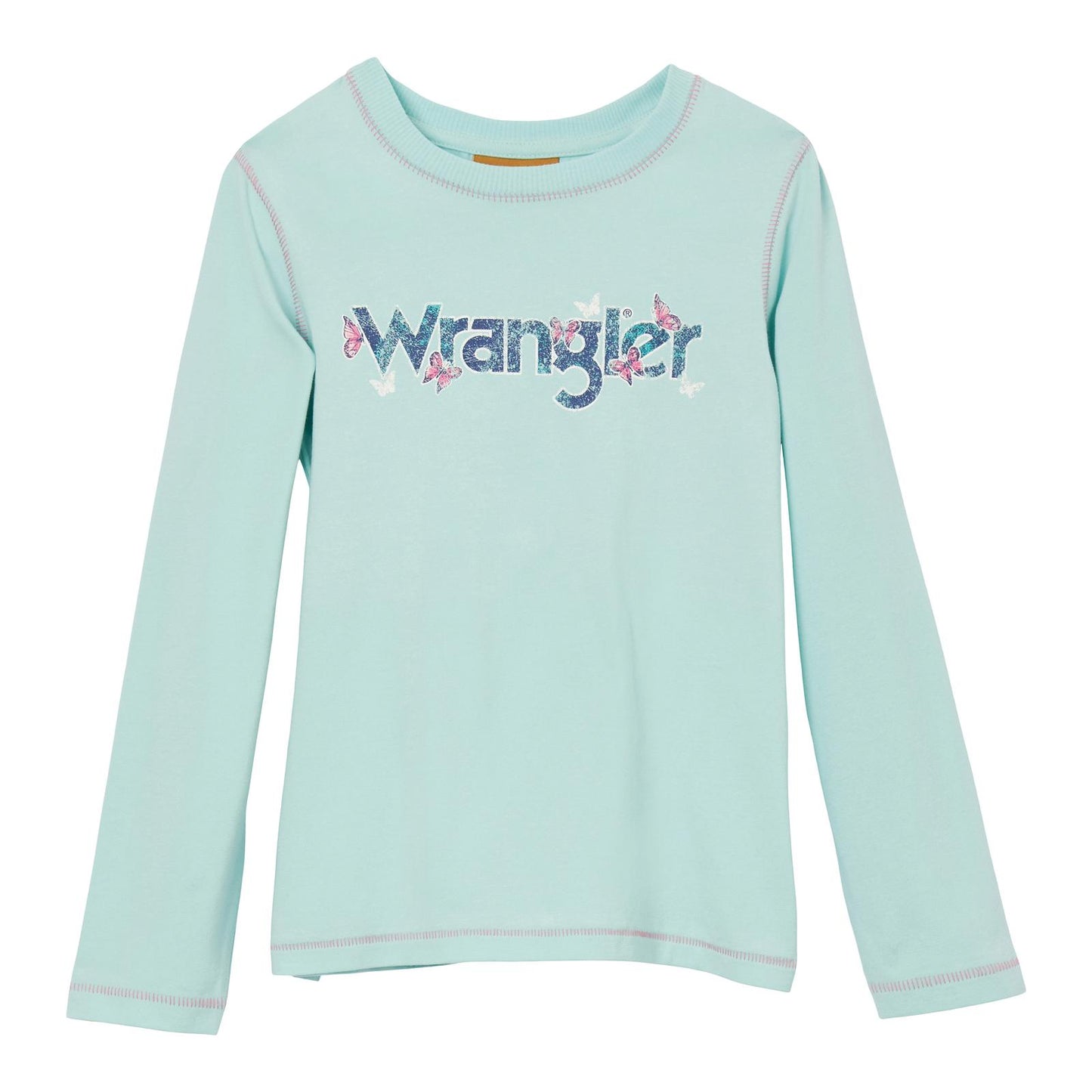 112344170 - Wrangler® Girls Shirt - Light Blue Wrangler