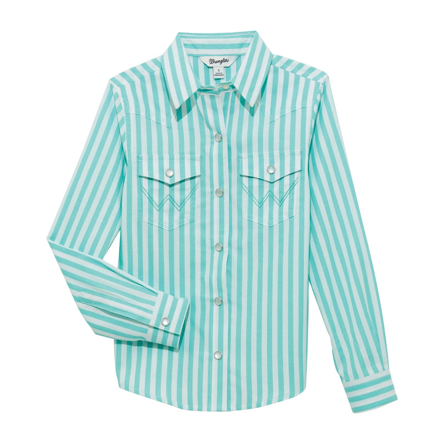 Girls Western Top - Teal Shirt Wrangler