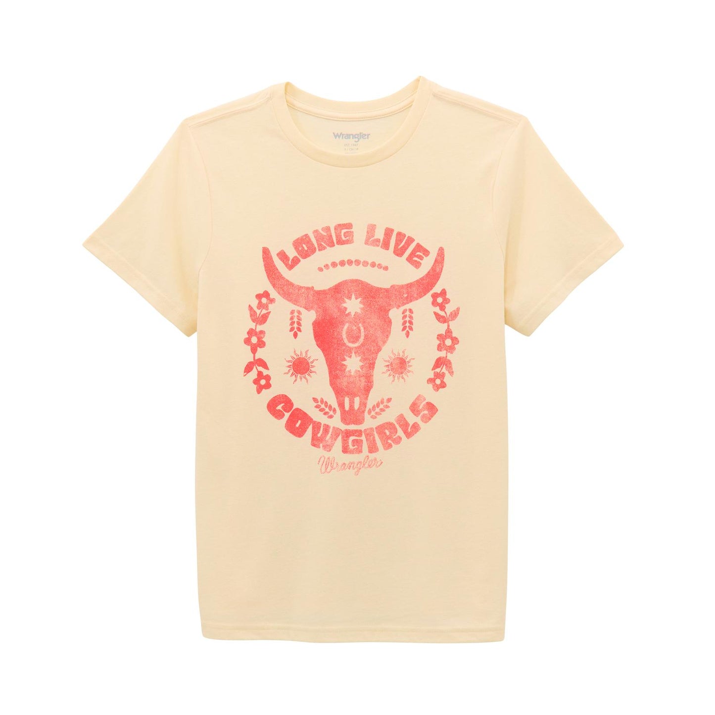 Wrangler® Short Sleeve T-Shirt - Regular Fit - Pearled Ivory Heather 112365138 T Shirt Wrangler