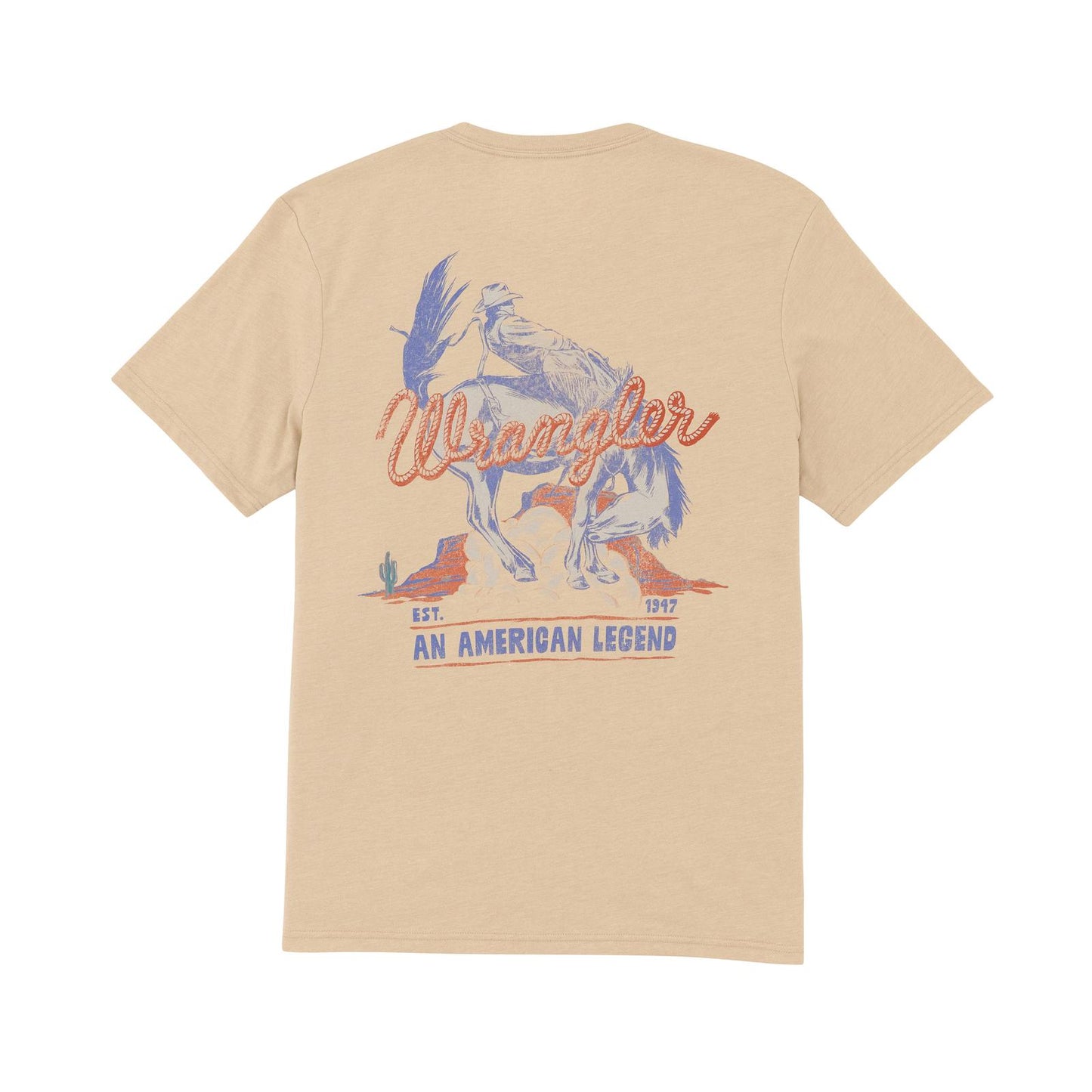 Wrangler® Graphic Short Sleeve T-shirt - Regular Fit - Trenchcoat Heather 112365305 T Shirt Wrangler
