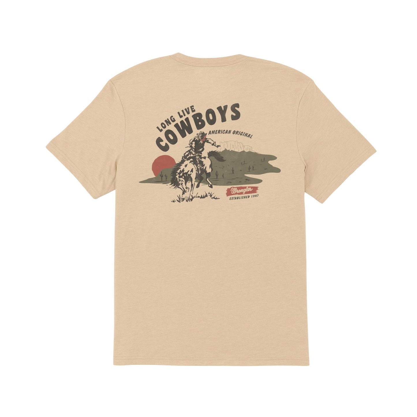 Wrangler® Graphic Short Sleeve T-shirt - Regular Fit - Trenchcoat Heather 112365668 T Shirt Wrangler