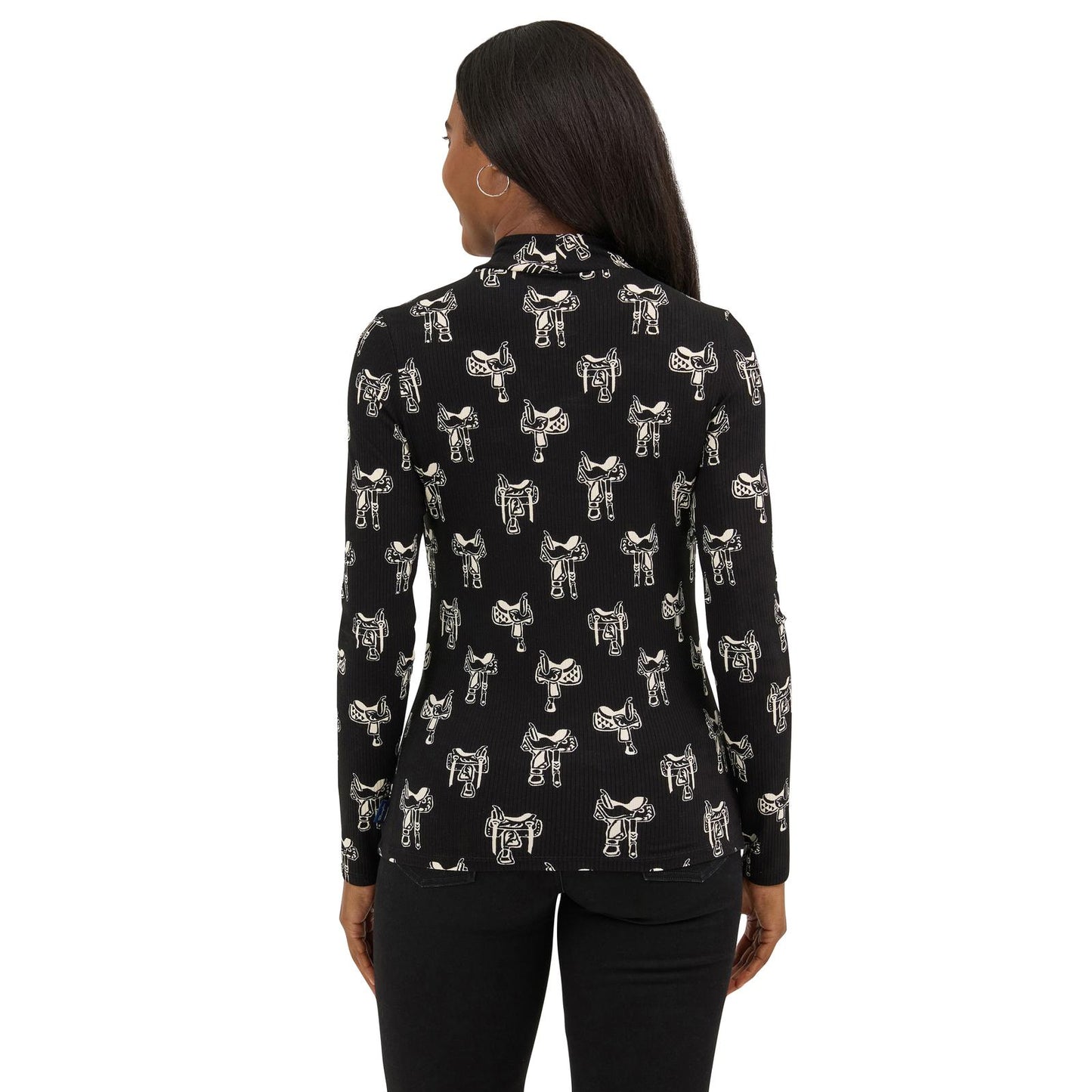 Wrangler Retro® Punchy Mock Neck Knit - Black 112371630 Shirts Wrangler