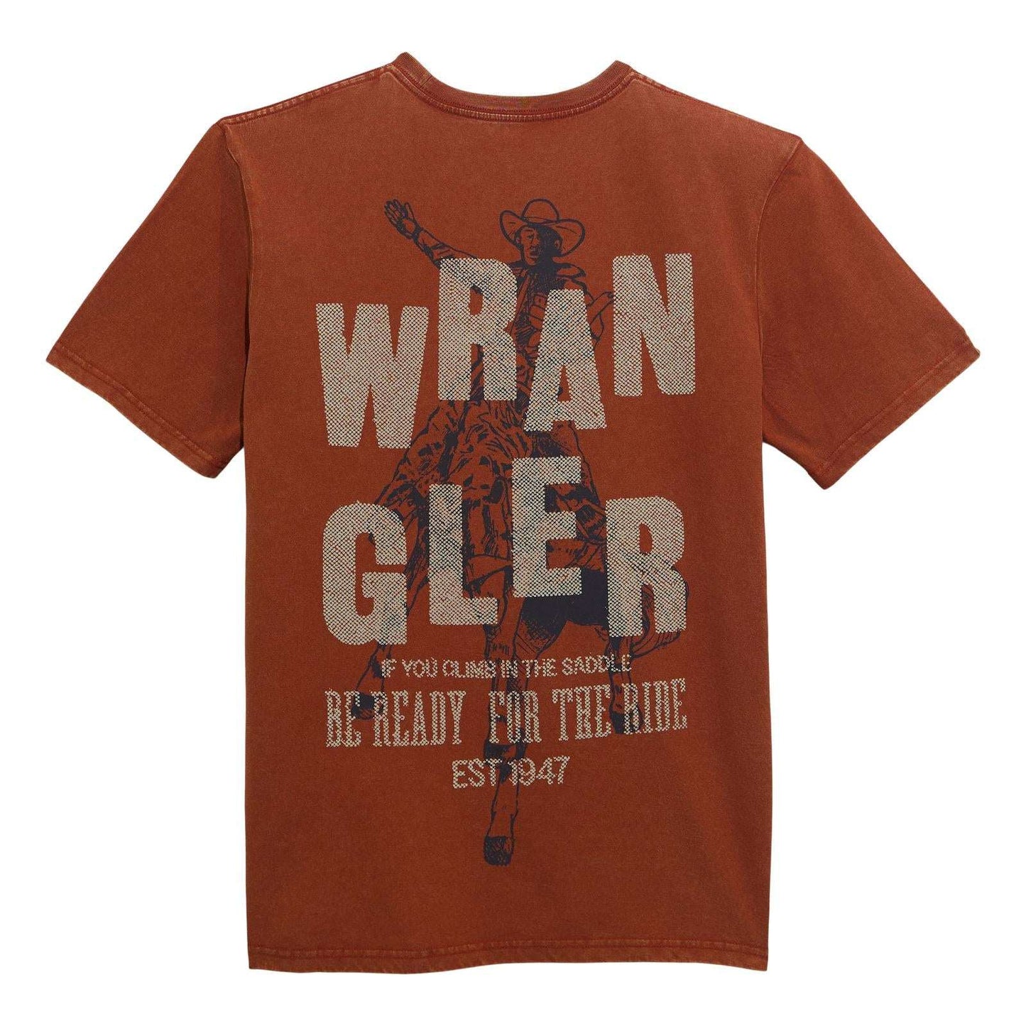 Wrangler® Graphic Short Sleeve T-Shirt - Regular Fit - Brandy Brown 112372849 T Shirt Wrangler