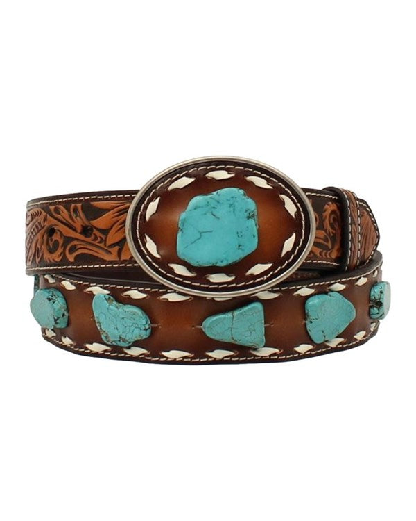 Angel Ranch Women's Turquoise Stone Western Belt Belt Women's M & F