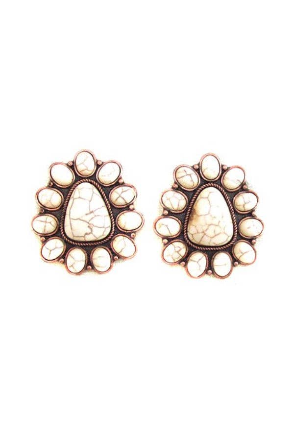 WESTERN CONCHO POST EARRINGS Earrings Snowing West