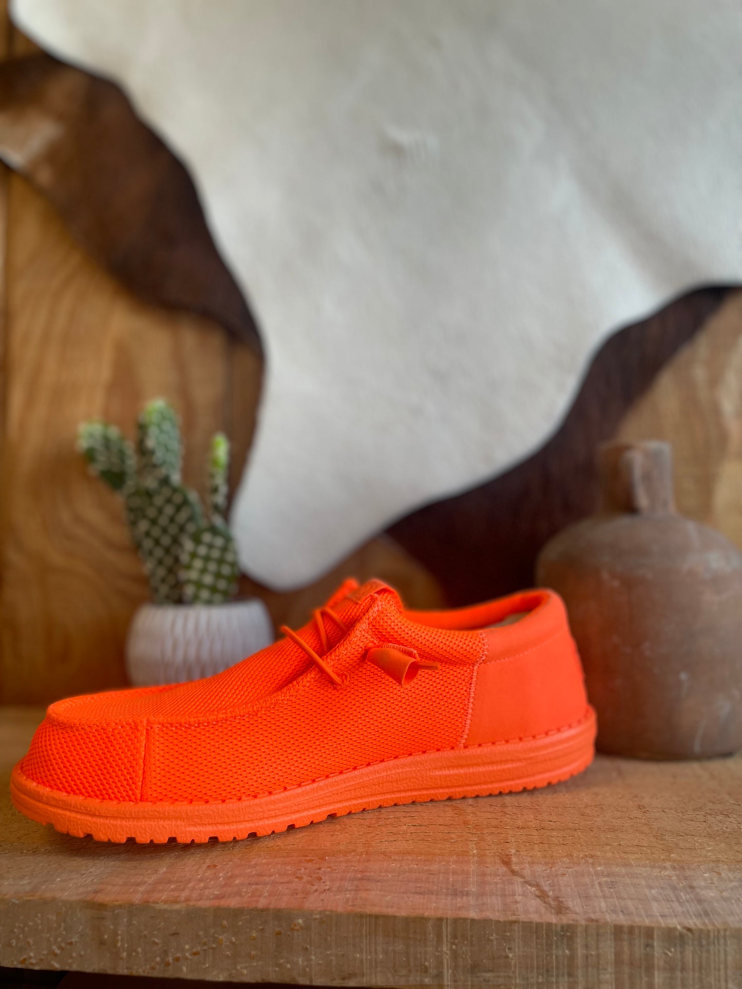 Hey Dude Wally Funk Slip-On Sneaker - Neon Orange Hey Dude
