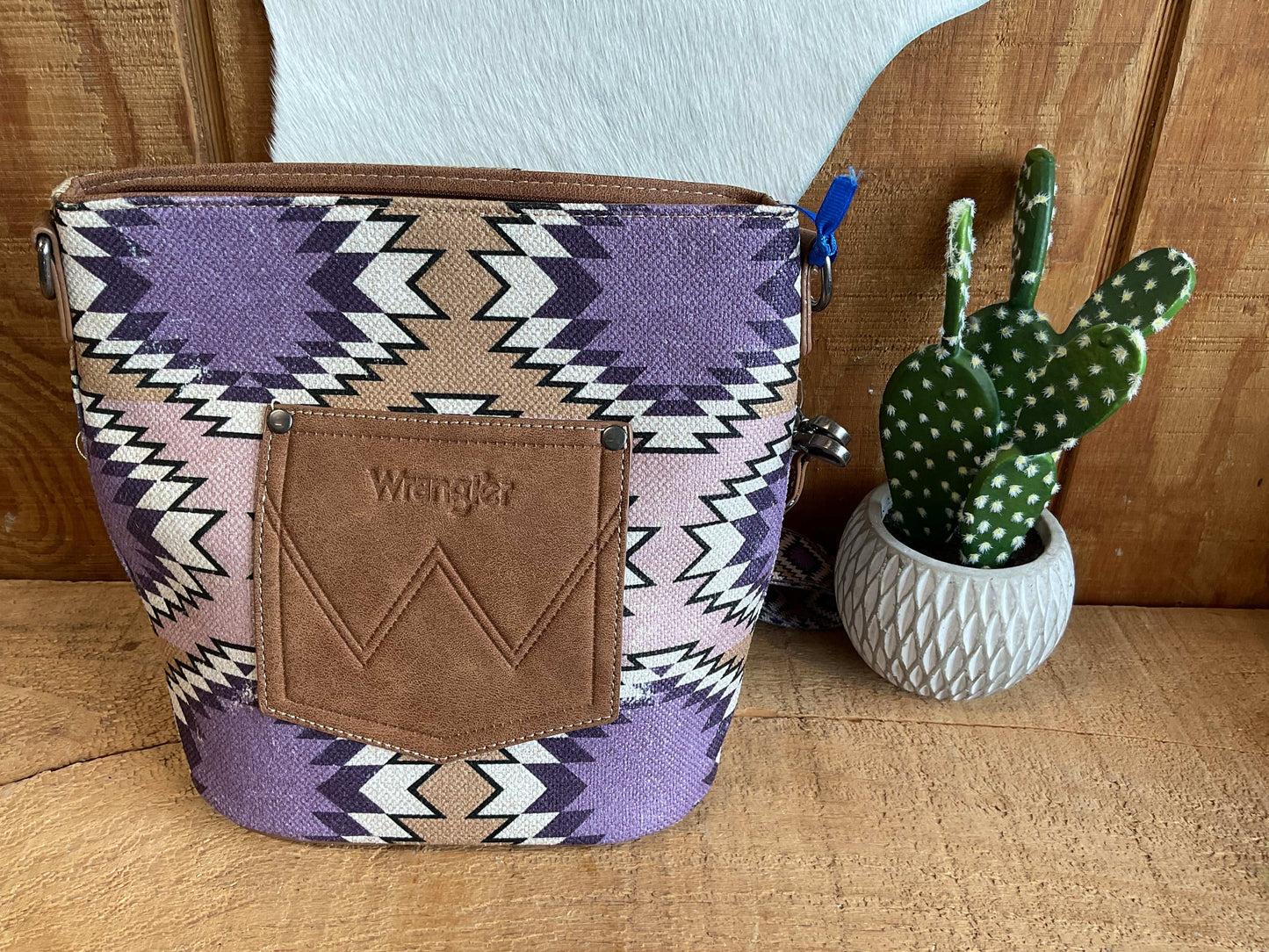 Wrangler Aztec Distressed Print Dual Sided Print Crossbody WG221-8360 Purse Montana West