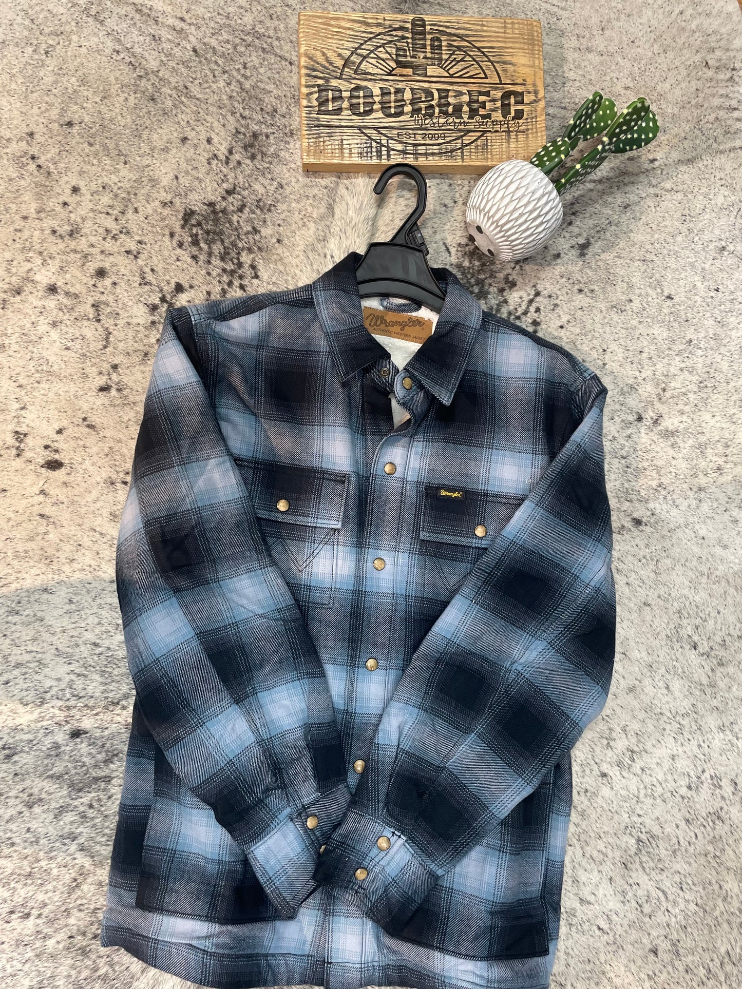 Wrangler® Flannel Shirt Jacket - Sherpa Lined - Mid-State Coats & Jackets mom dad grads Wrangler Wrangler