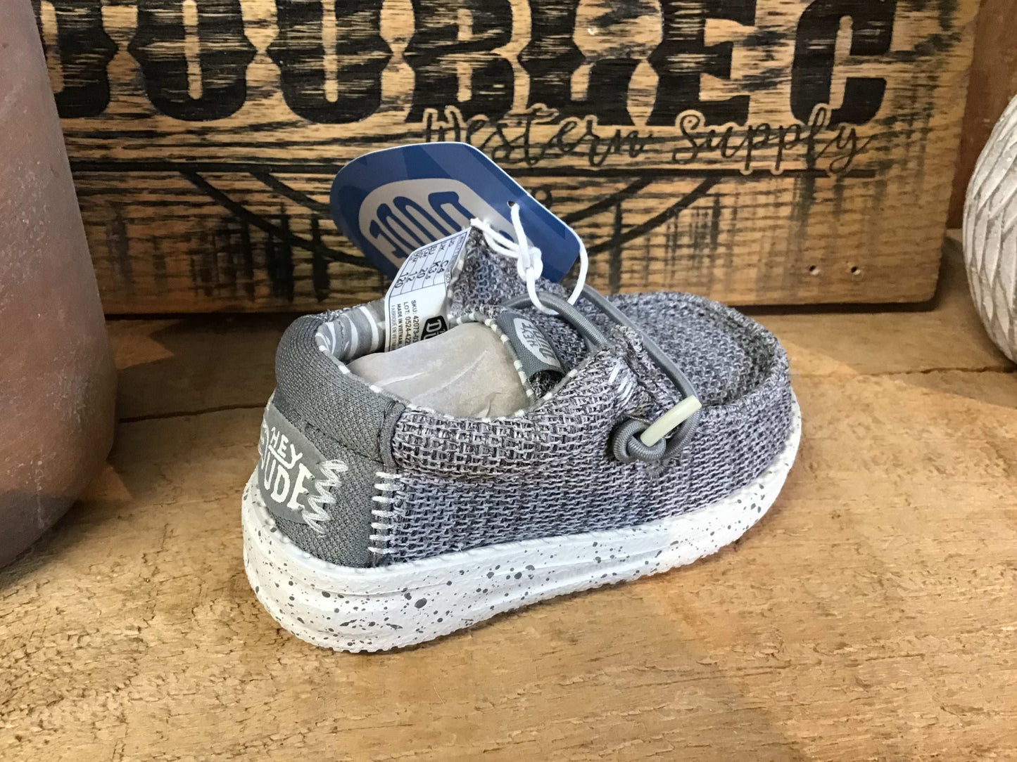 Wally Stretch Sox Toddler Grey Shoes Hey Dude