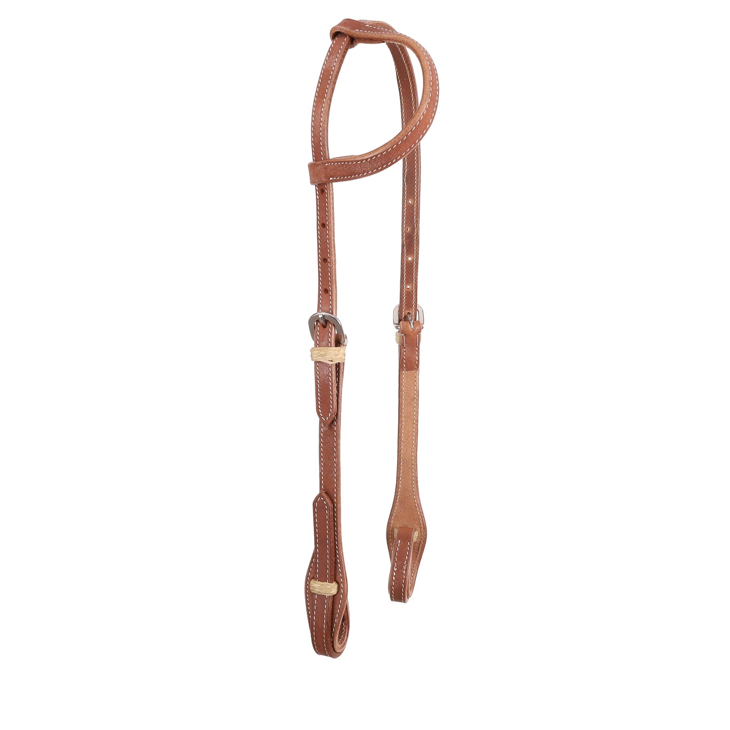Showman Argentina Cow Leather One Ear Headstall with Rawhide Keepers Headstall Shiloh