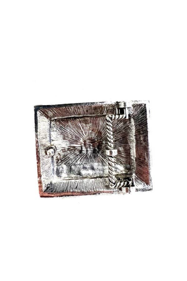 WESTERN TURQUOISE STONE CONCHO BELT BUCKLE Belt Buckle Snowing West