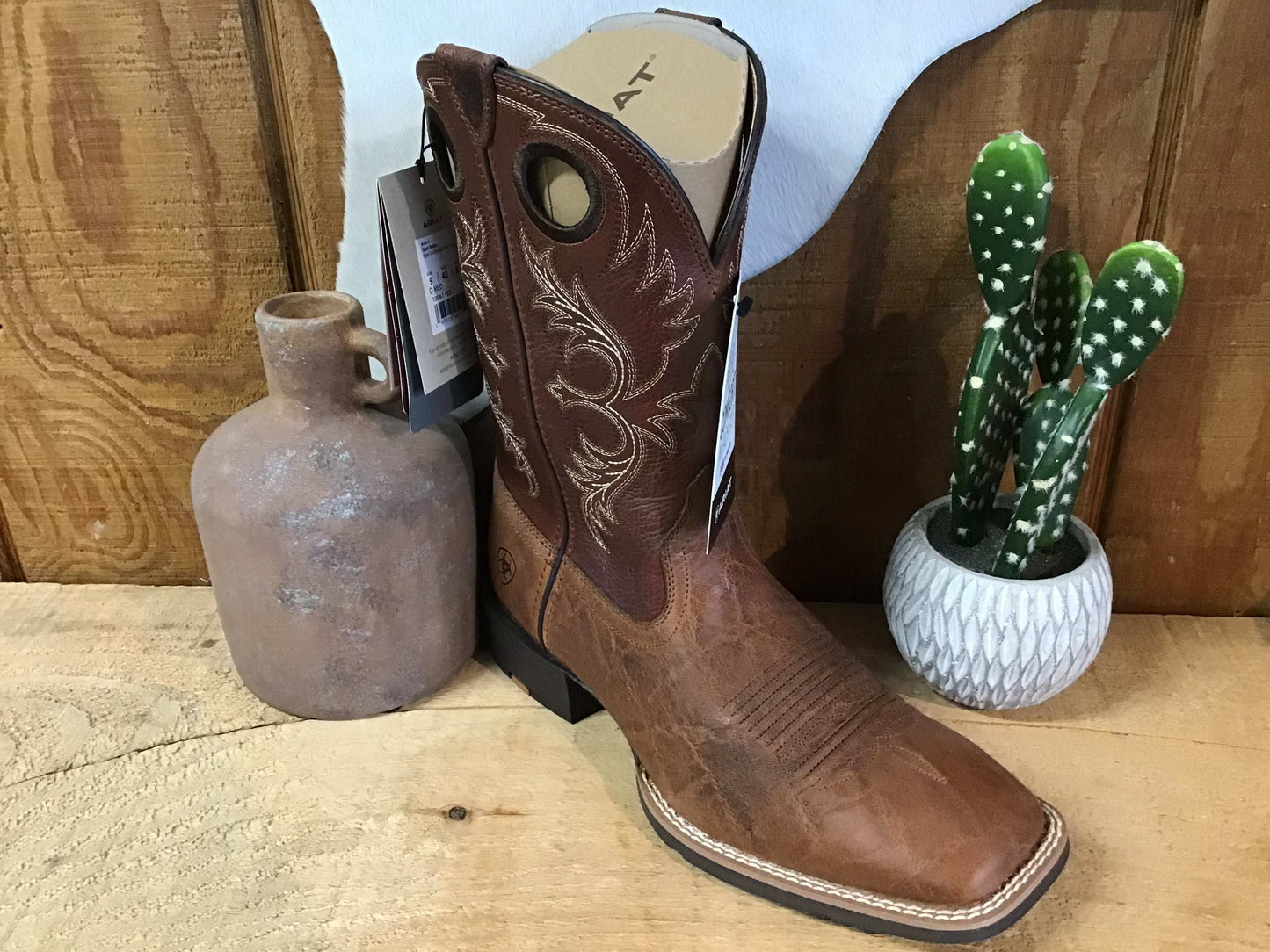 Ariat MNS Sport Rodeo Cowboy Boot AGED TAN ELEPHANT PRINT Boots ariatfootwear Ariat