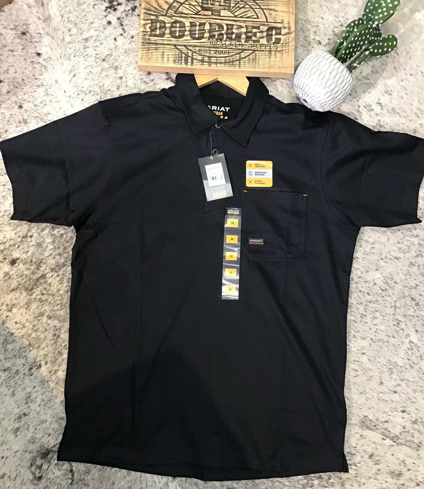 Ariat MNS Rebar Foreman Polo BLACK T Shirt ariatmens Ariat