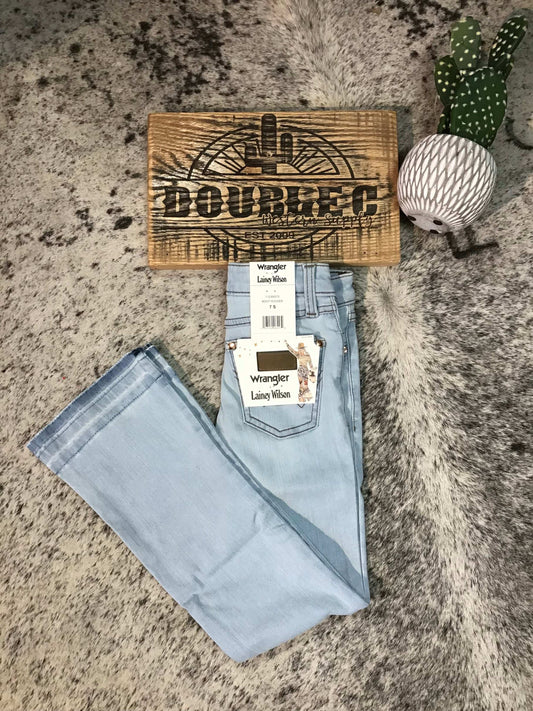 Wrangler® X Lainey Wilson Girls Boot Hugger Jean - Bleach Jeans Wrangler