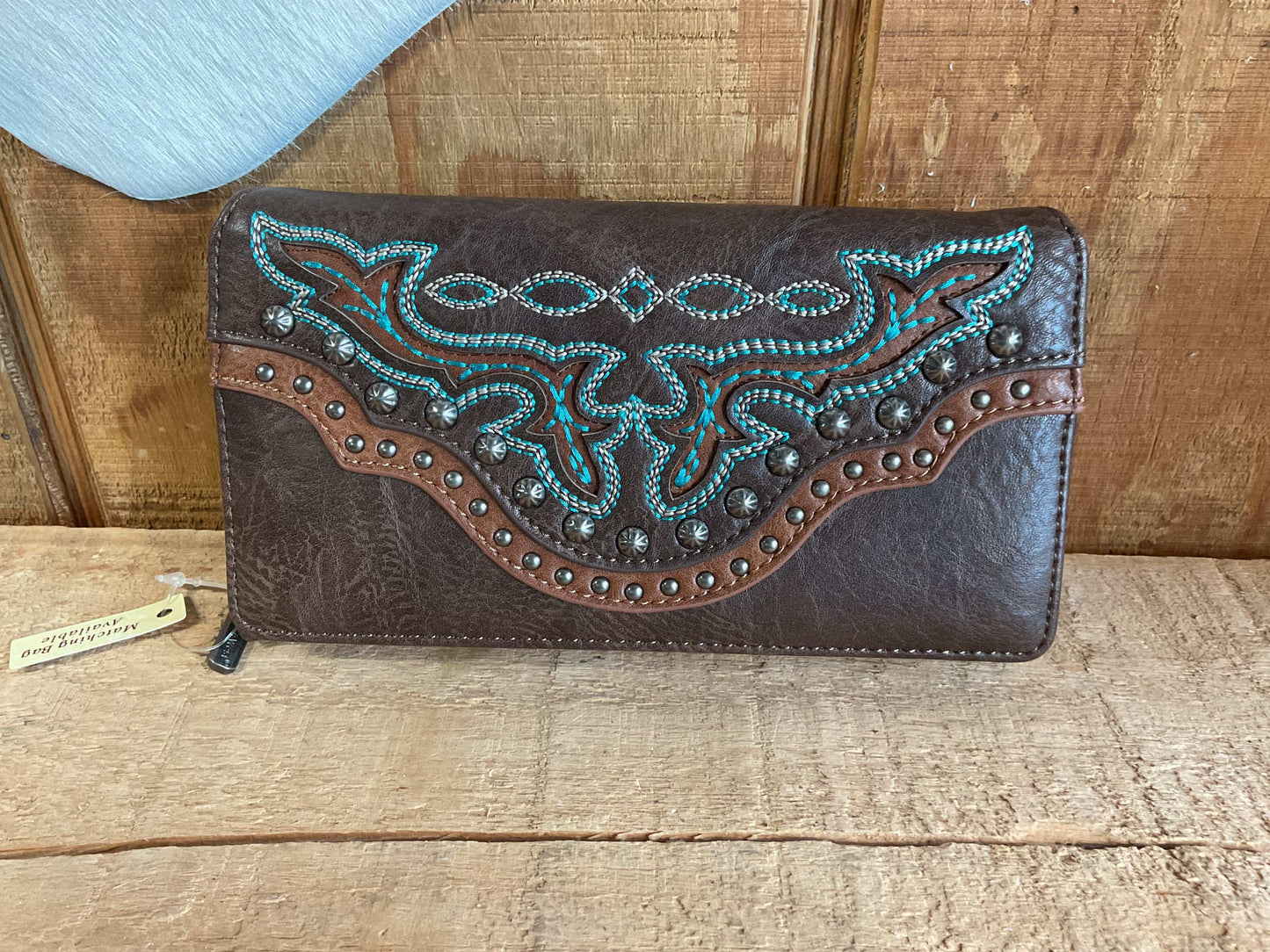 Montana West Embroidered Wallet MW1281-W010CF/TN wallet Coffee Montana West