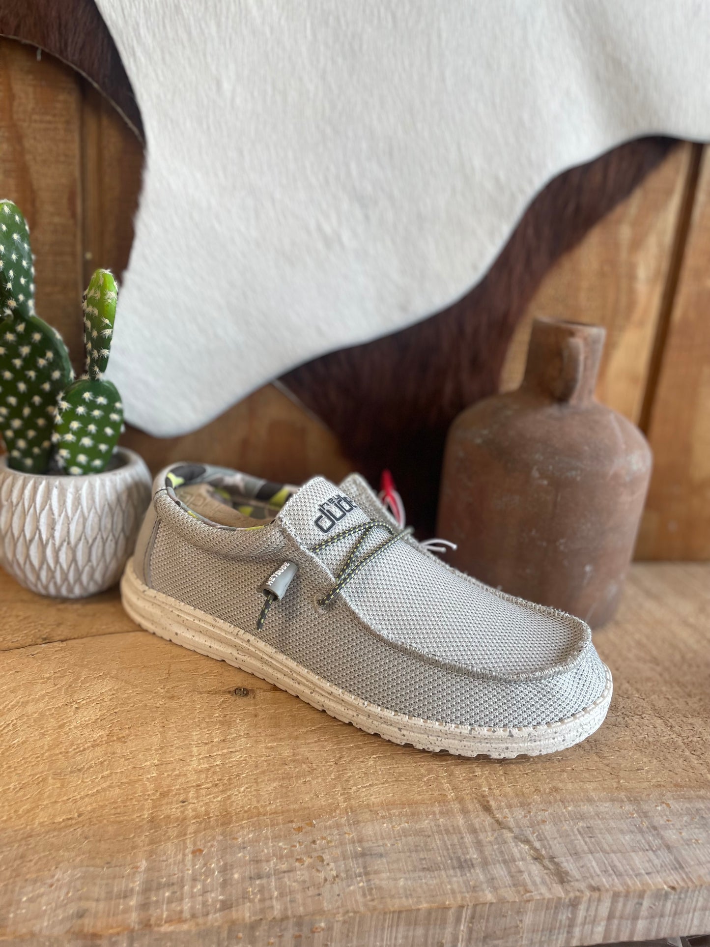 Hey Dude Mens Wally Sox Fog Shoes Hey Dude