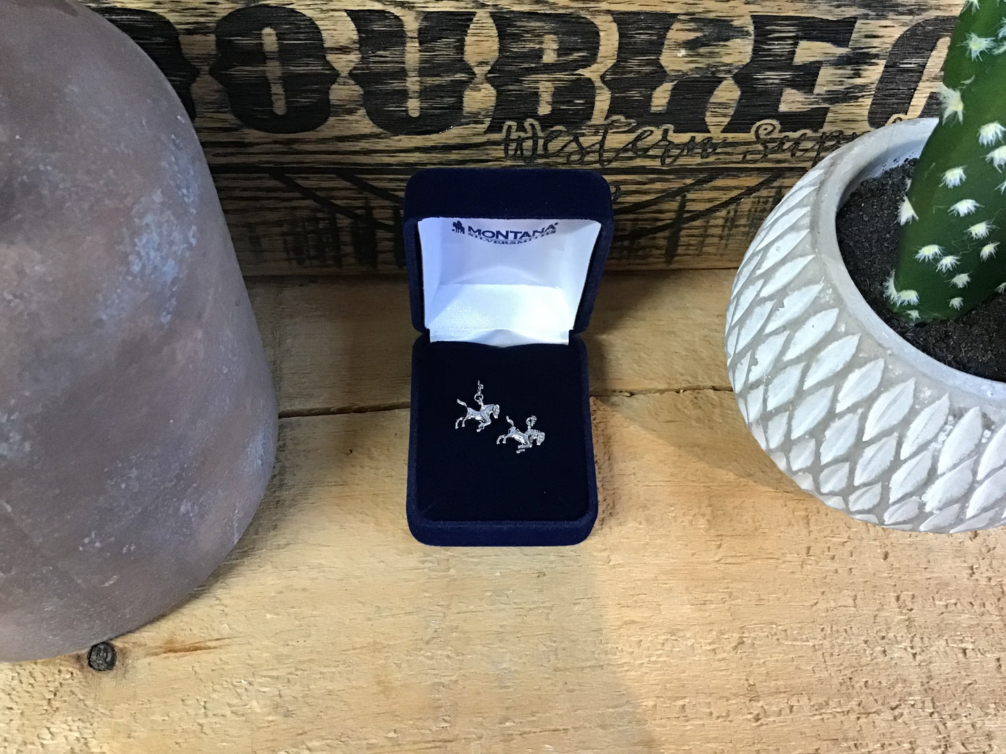 Montana Silversmiths Cowboy Way Horse - ER3381 Earrings Women's Montana Silversmiths