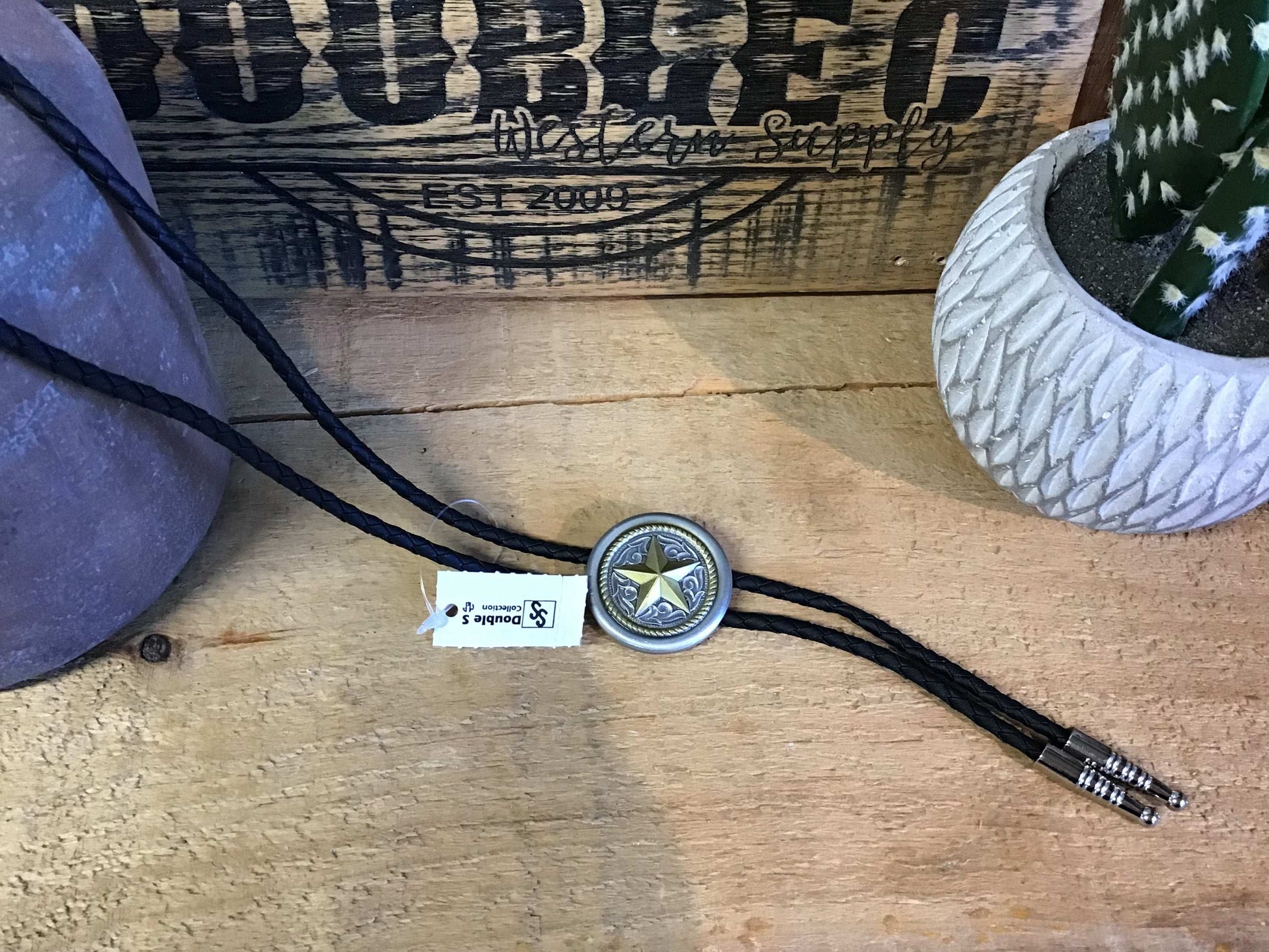 Double S Western Texas Star Bolo Tie - 22611 bolo M & F