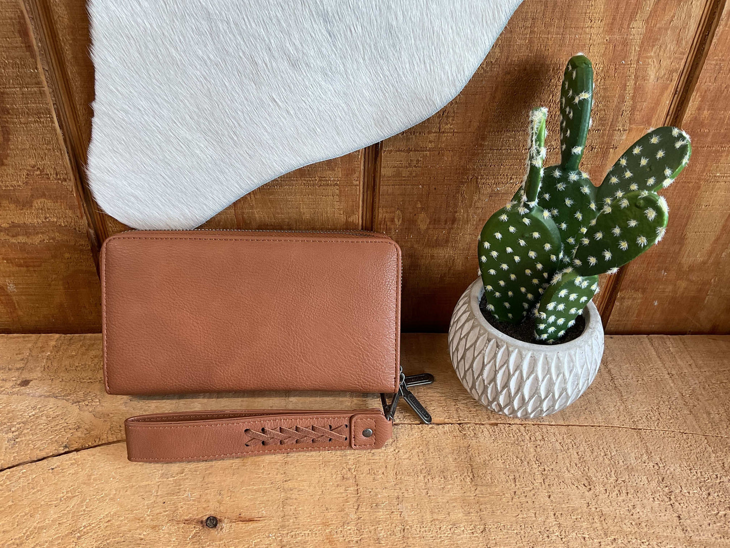 Wrangler Dual Zipper Compartment Large Wallet WG185-W050BR Handbag & Wallet Accessories Montana West
