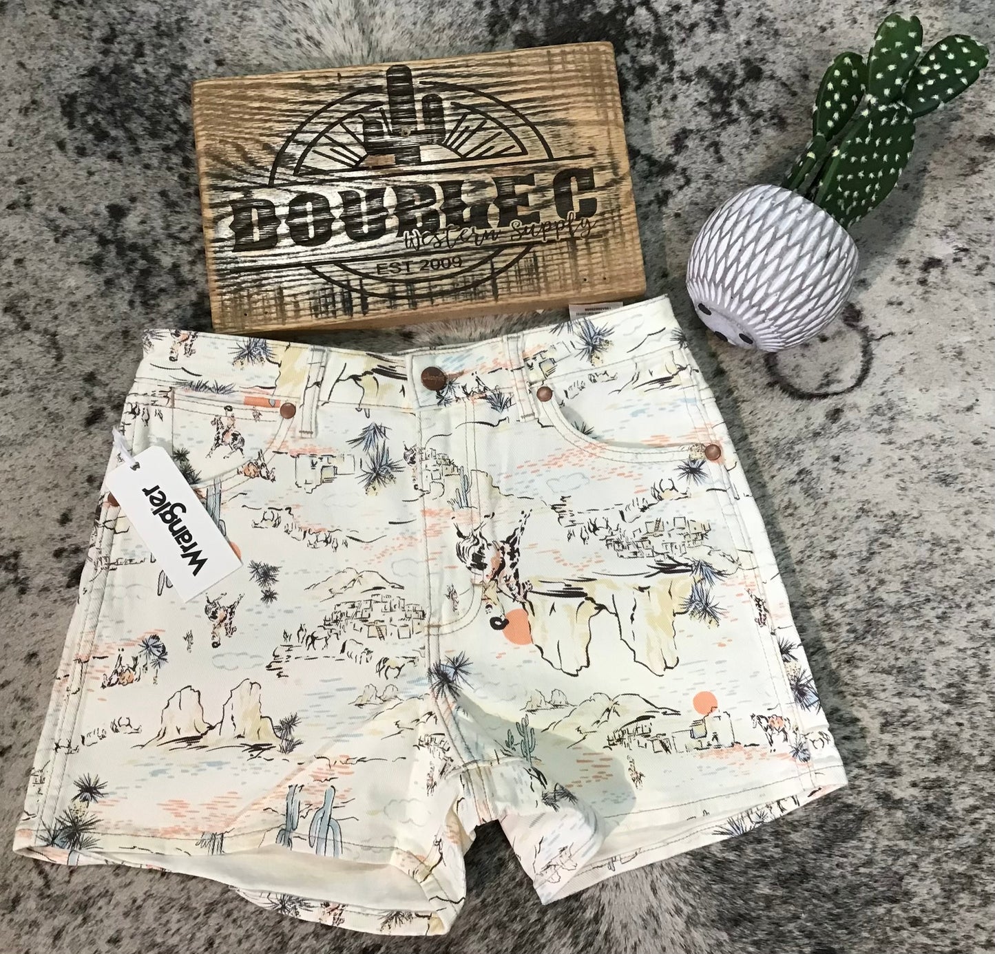 Wrangler® Cowboy Short - High Rise - Sundown Shorts Women's Wrangler