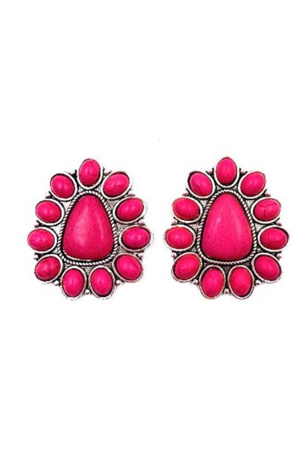 WESTERN CONCHO POST EARRINGS Earrings Snowing West