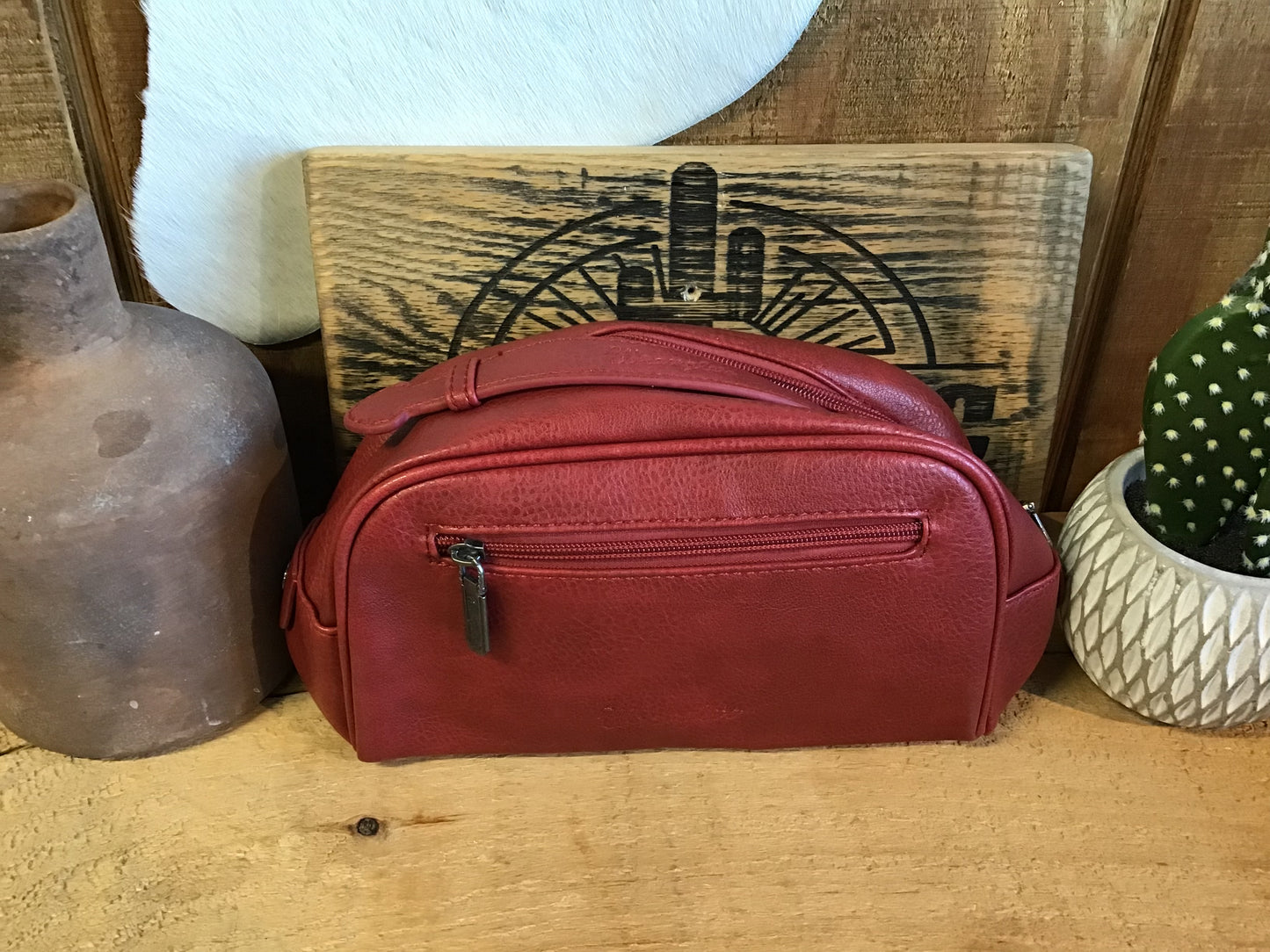 Wrangler Embroidered Multi Purpose/Travel Pouch Red Travel Organizer Women's Wrangler