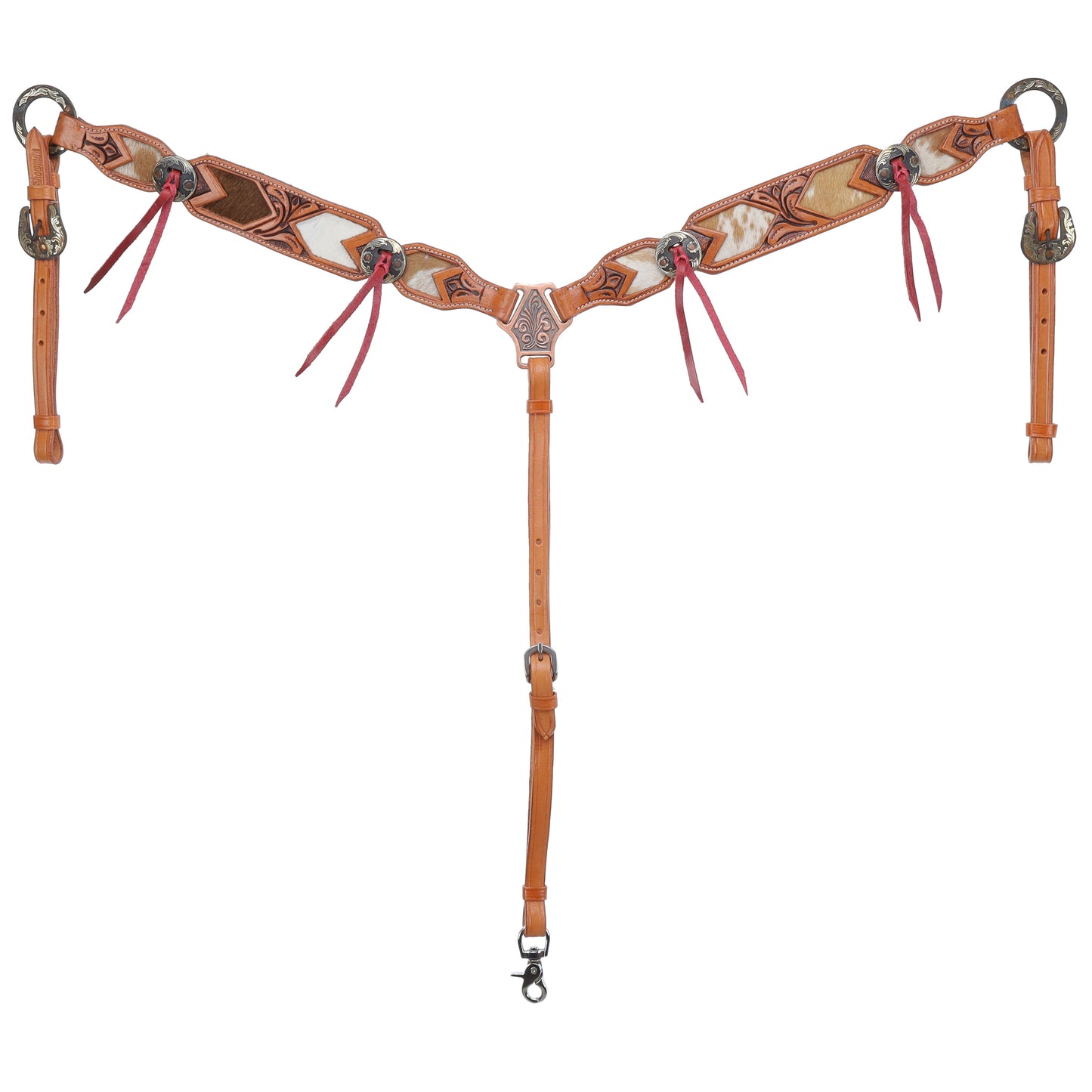 Showman Woodland Hide Browband Headstall and Breastcollar Set 8252 Headstall and Breast Collar Set Shiloh