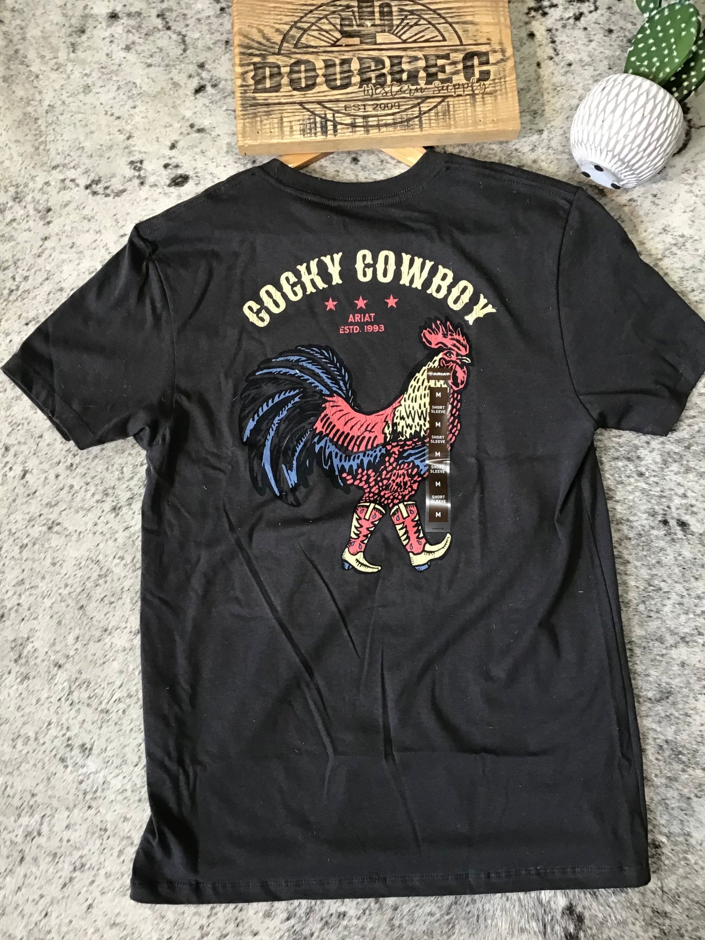 MNS Ariat Cowboy Cocky T-Shirt VINTAGE BLACK T Shirt ariatmens Ariat