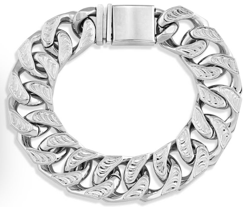 Classic Western Large Cuban Link Bracelet Women's Montana Silversmiths