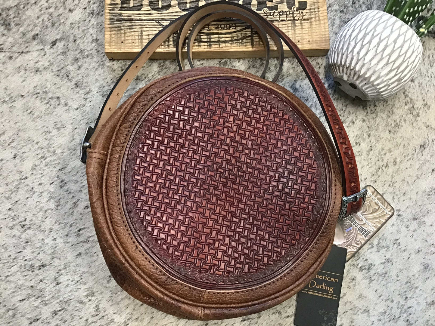 Canteen Genuine Western Leather Women Bag Purse Women's american darling