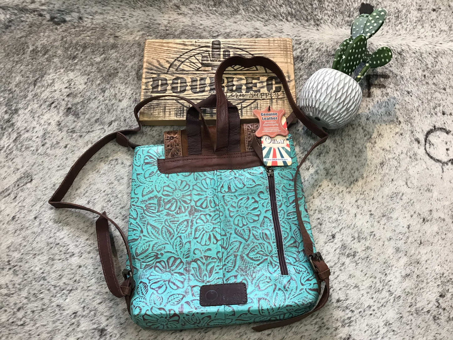 Backpack Genuine Leather women bag western Bag Backpack Women's american darling