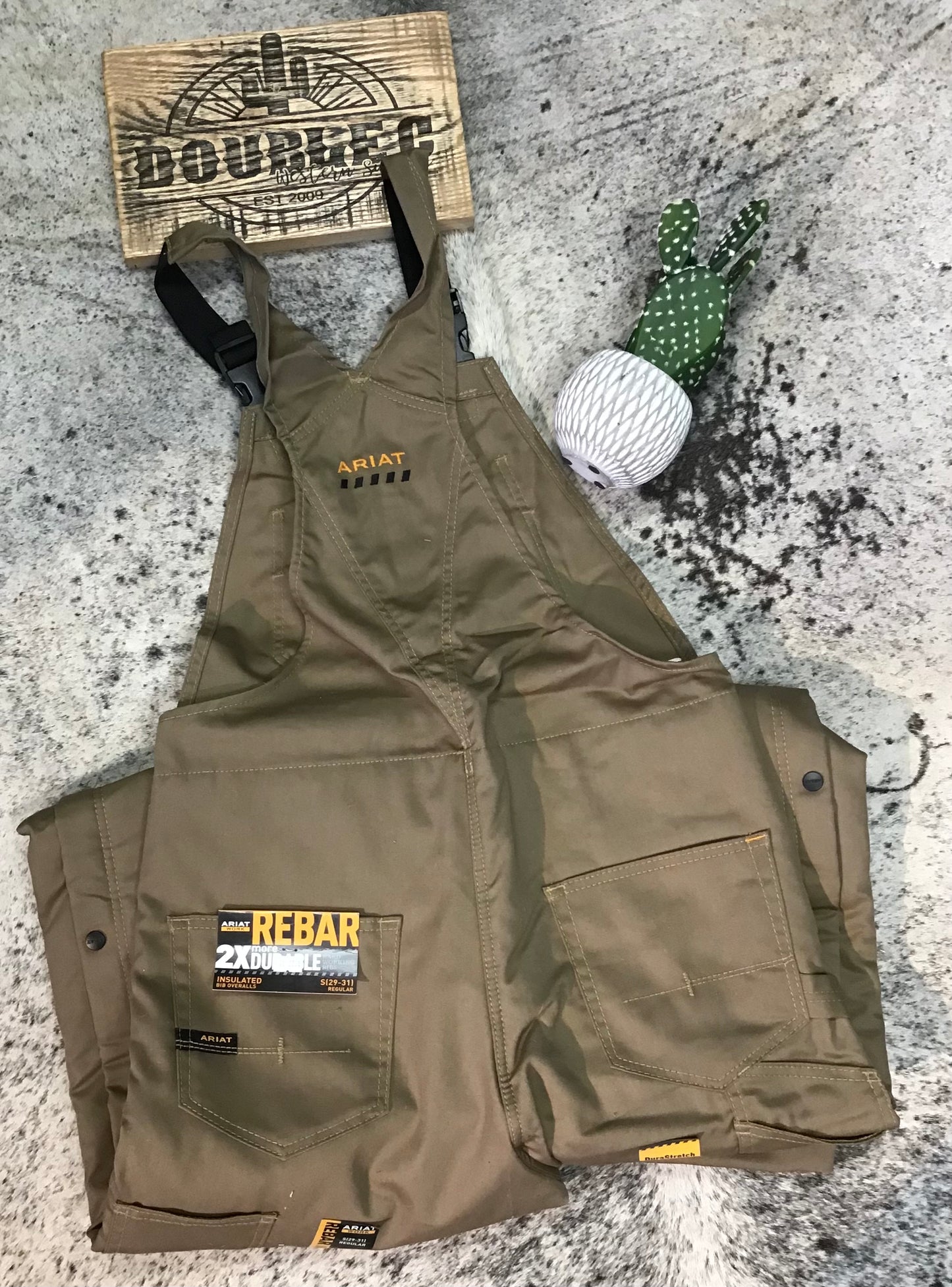 MNS Rebar DuraCanvas Stretch Insulated Bib FIELD KHAKI Overalls ariatmens Ariat