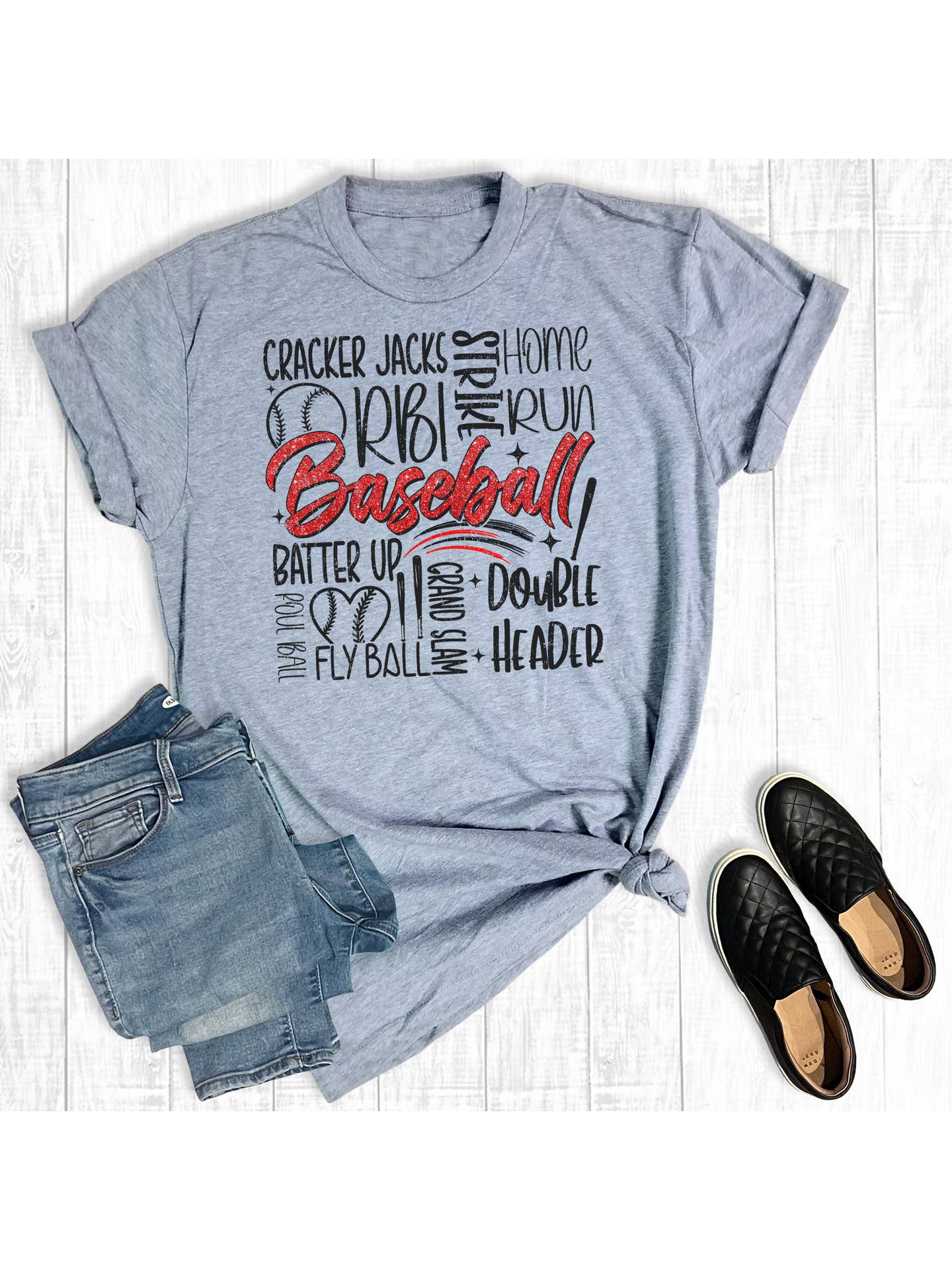 Let's Play Baseball Graphic Tee T Shirt mom dad grads Double C Western Supply