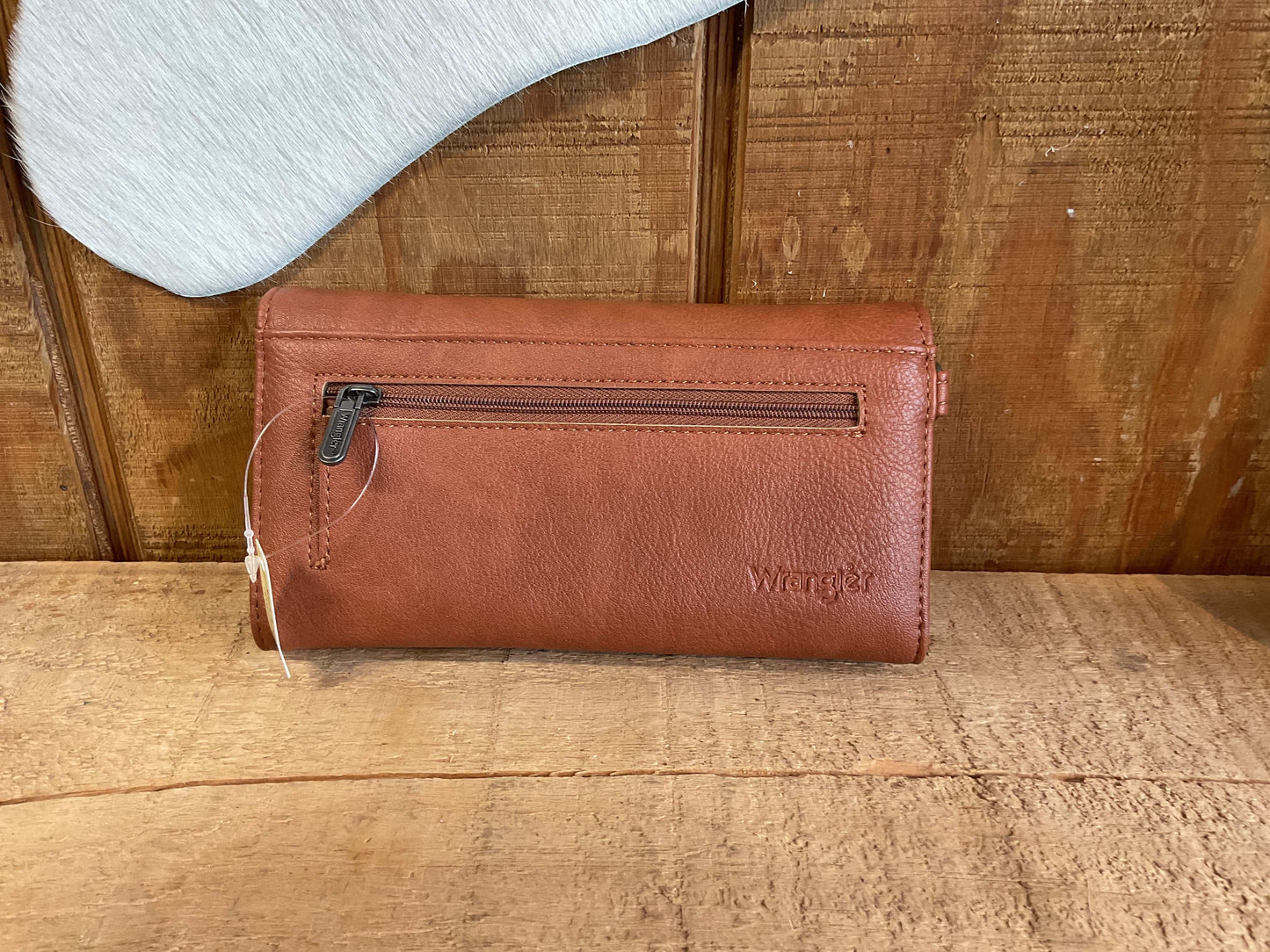 Wrangler Montana West Brown Whipstitch Wristlet Wallet MG183-W048BR wallet Montana West