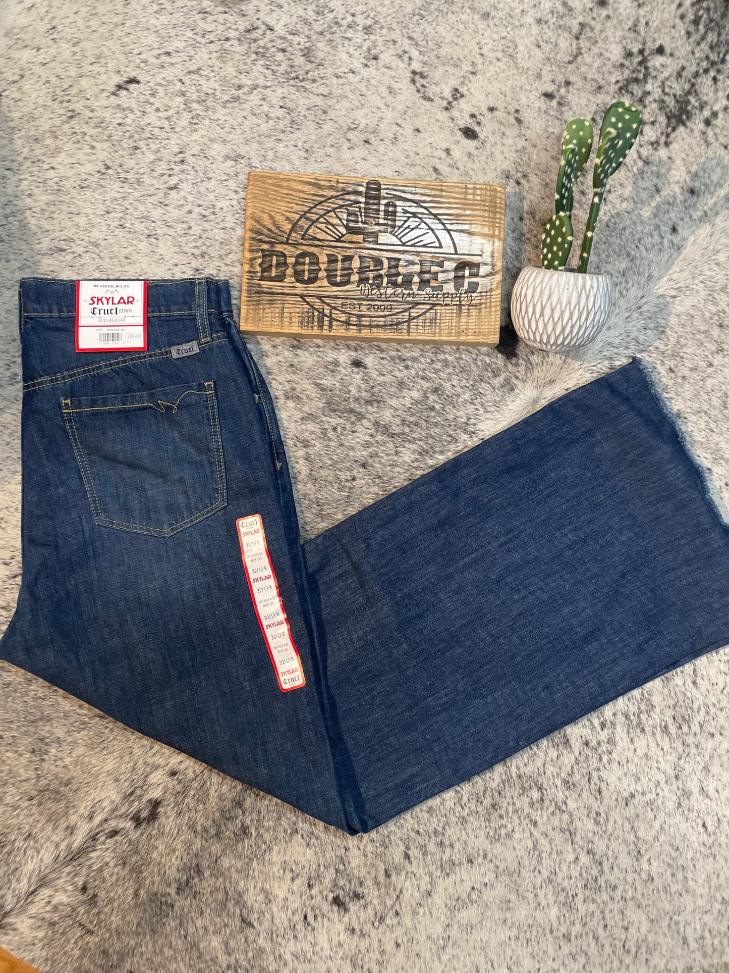 Women's Skylar Wide Leg - Dark Stone Jeans Women's Cinch