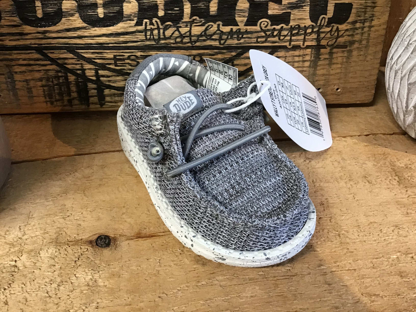 Wally Stretch Sox Toddler Grey Shoes Hey Dude