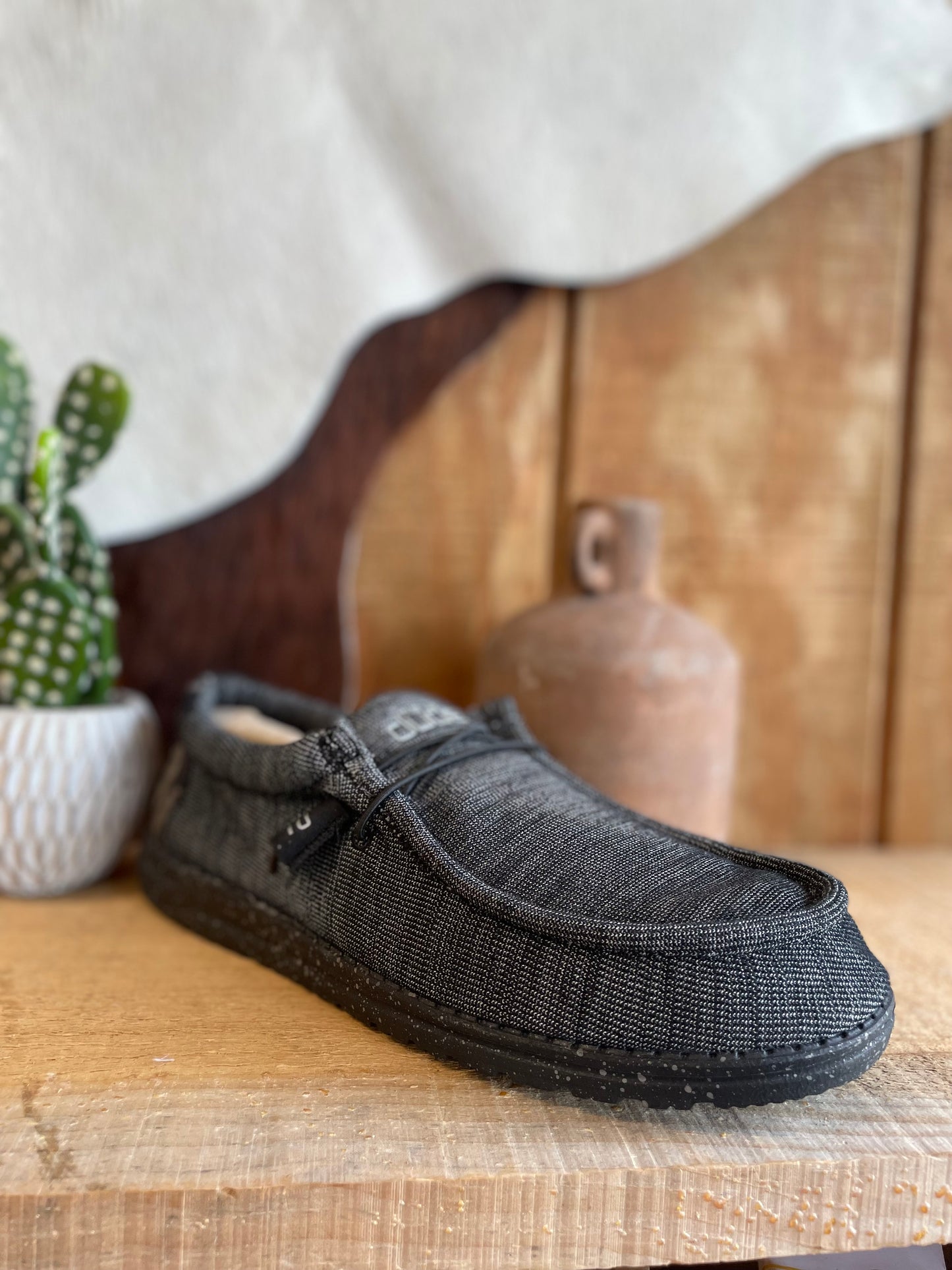 Hey Dude Mens Wally Stretch Midnight Bunker Shoes mom dad grads Hey Dude