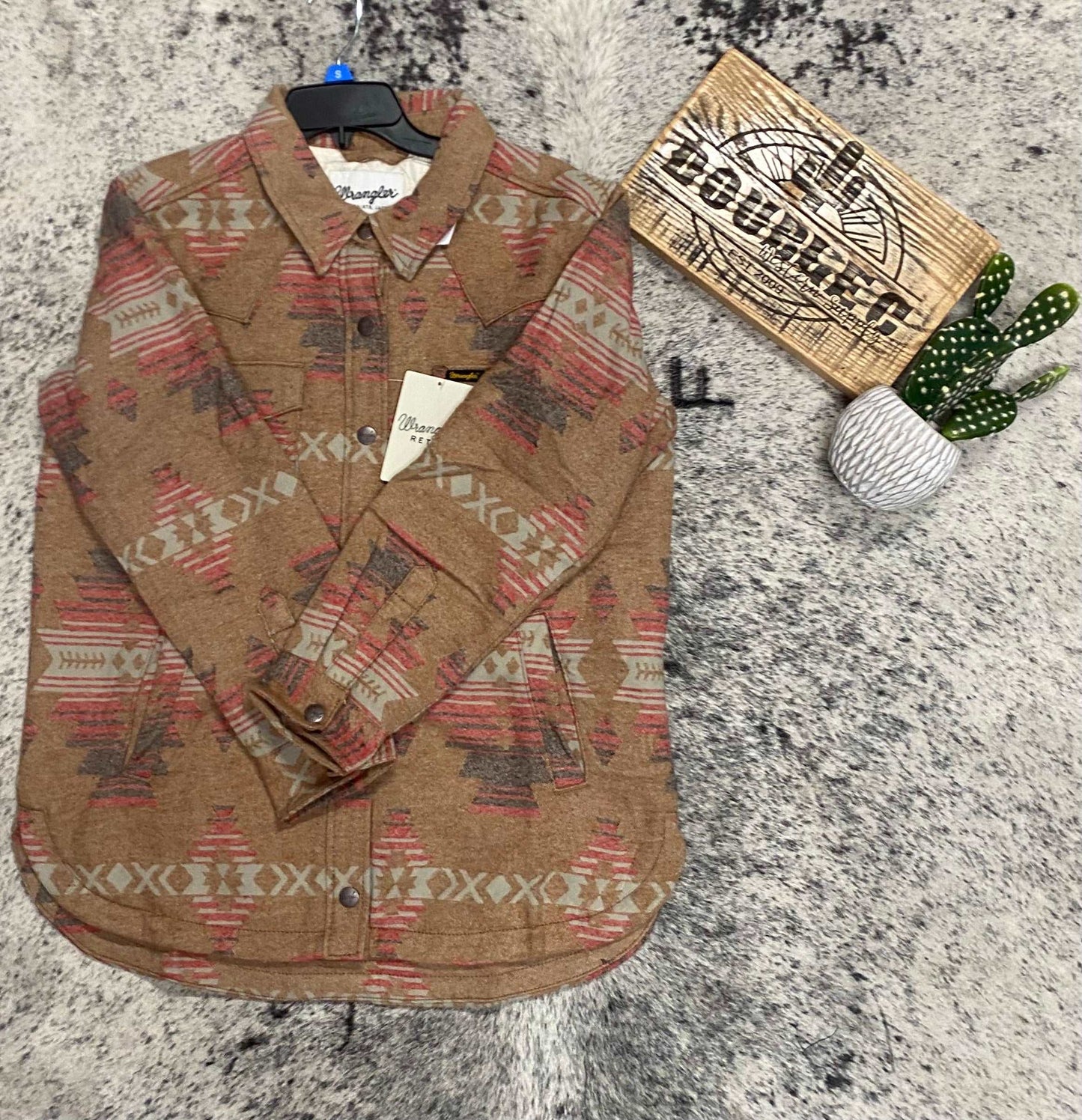 Wrangler Retro Jacket - Brown/Pink Coats & Jackets mom dad grads Wrangler