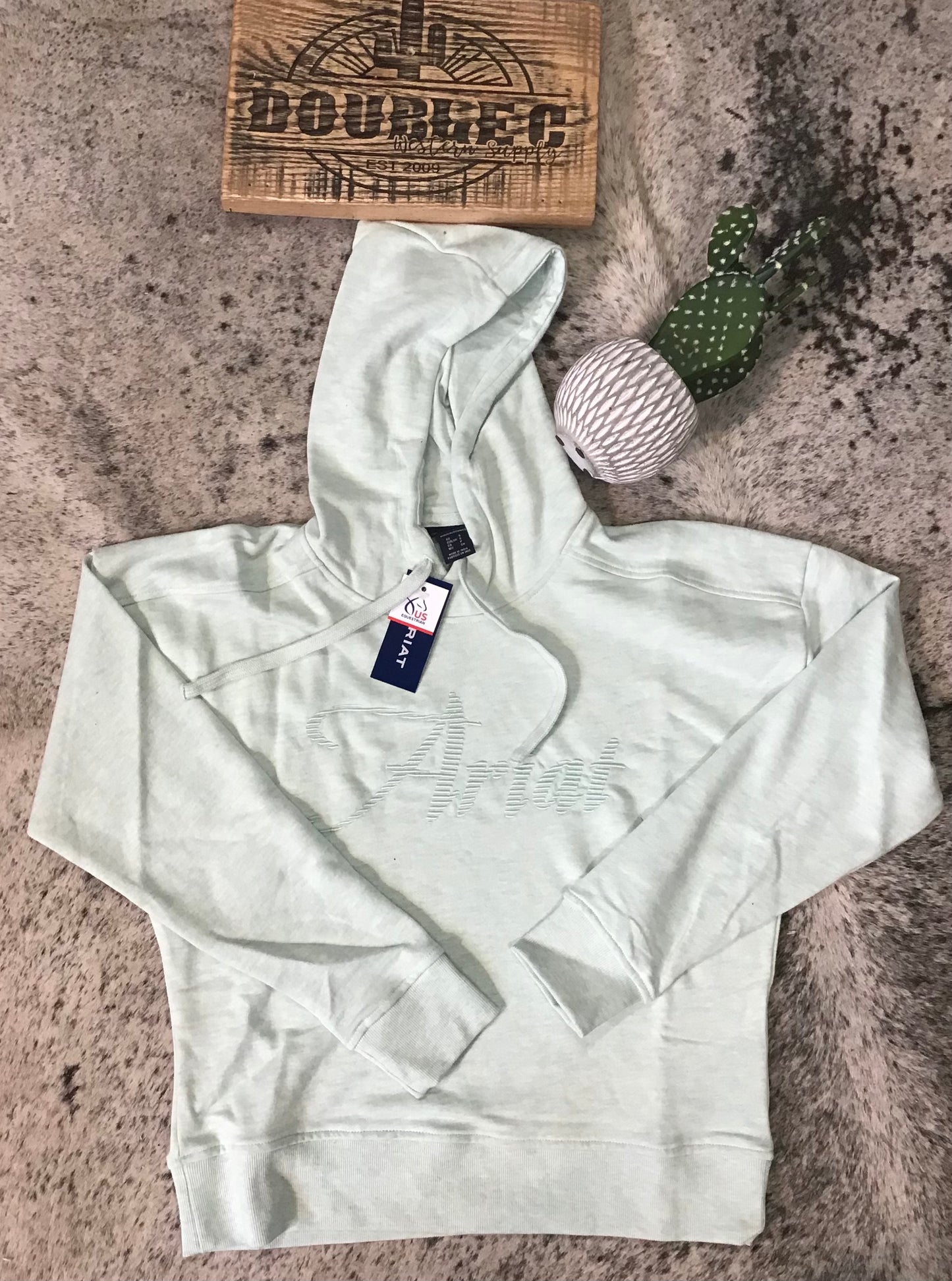 Ariat WMS Just Hoodie/Beach Glass Heather Hoodie ariatwomens Women's Ariat