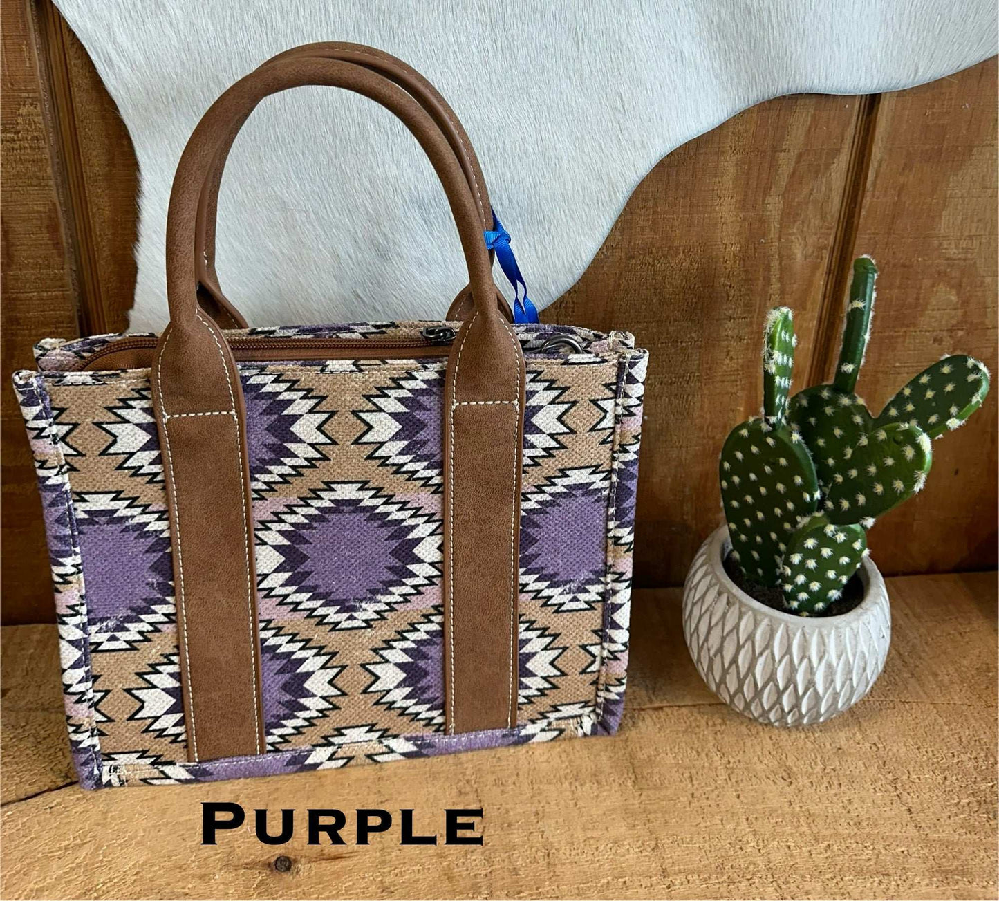 Wrangler Distressed Dual Sided Print Canvas Tote/Crossbody WG221-8120 Purse Montana West