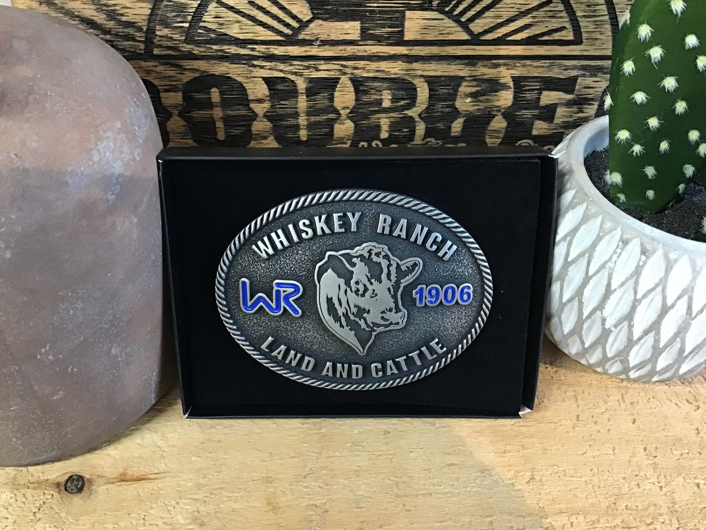 Land & Cattle Whiskey Ranch Buckle Belt Buckle Women's Montana Silversmiths