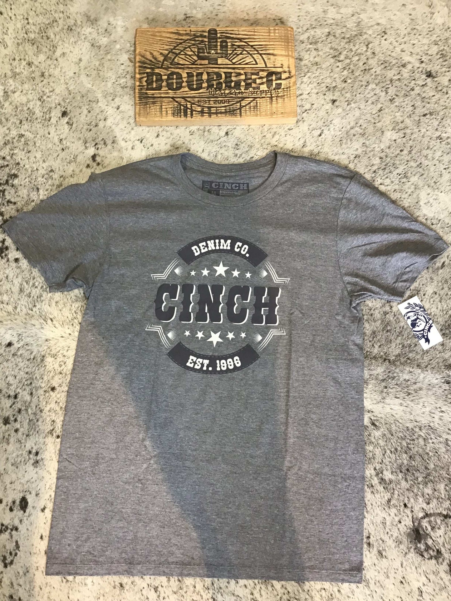 CINCH MEN'S S/S JERSEY TEE/GRAY MTT1690690 T Shirt Cinch